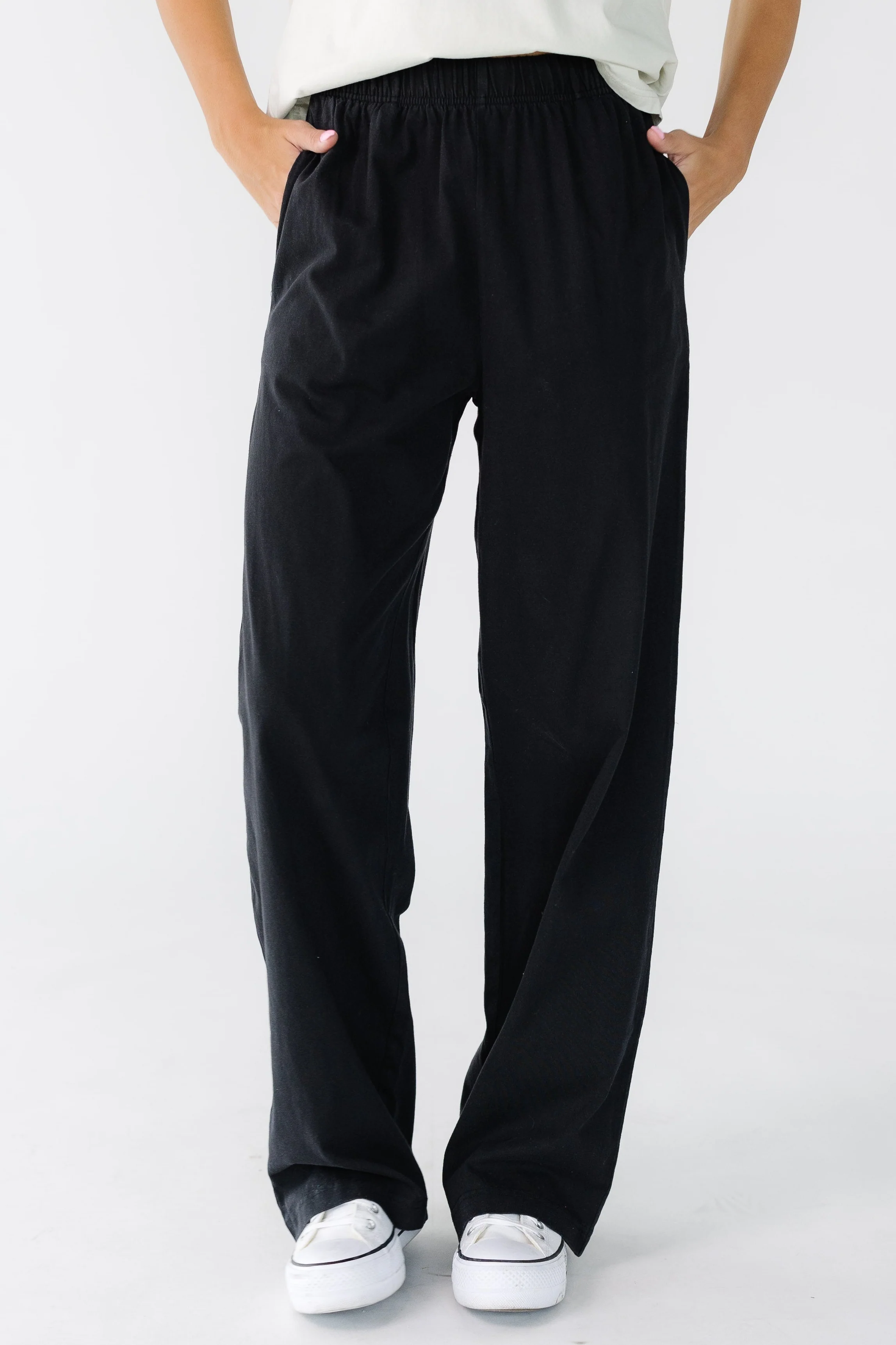 Washed Cotton Straight Pants - Image 5