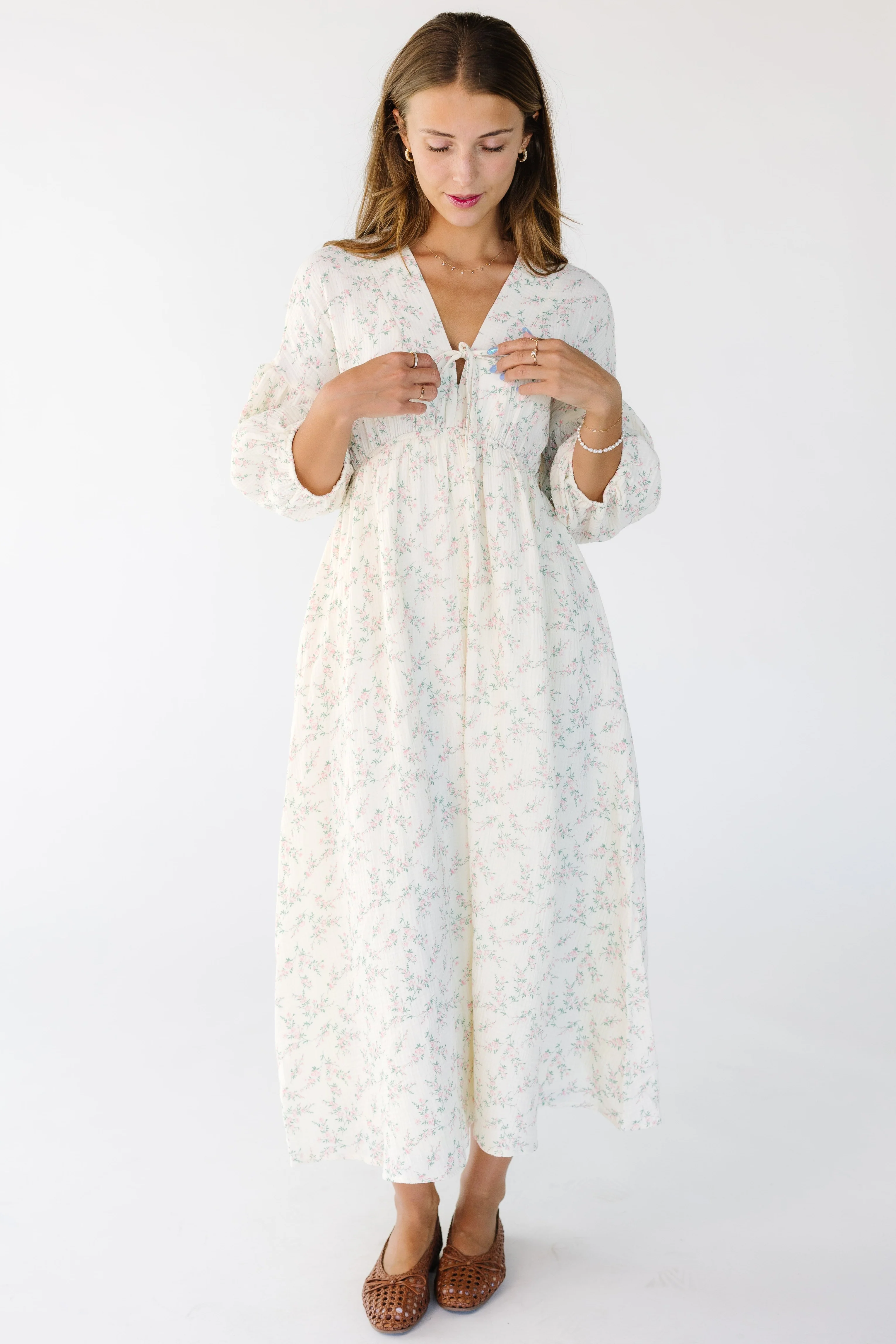 Brass & Roe A Gauze Tie Front Dress - Image 4