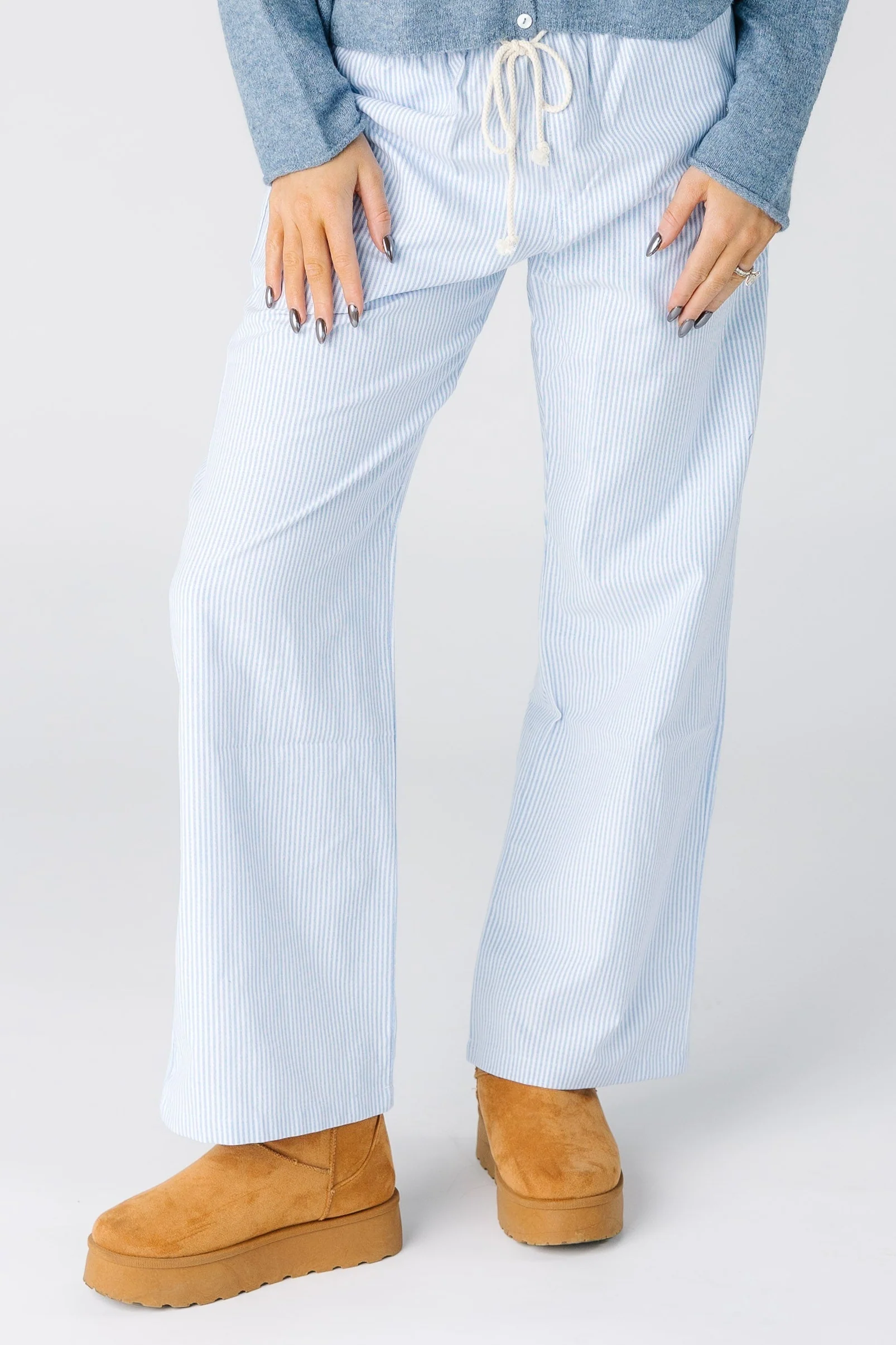 Brass & Roe Comfy Stripe Pants- New - Image 7