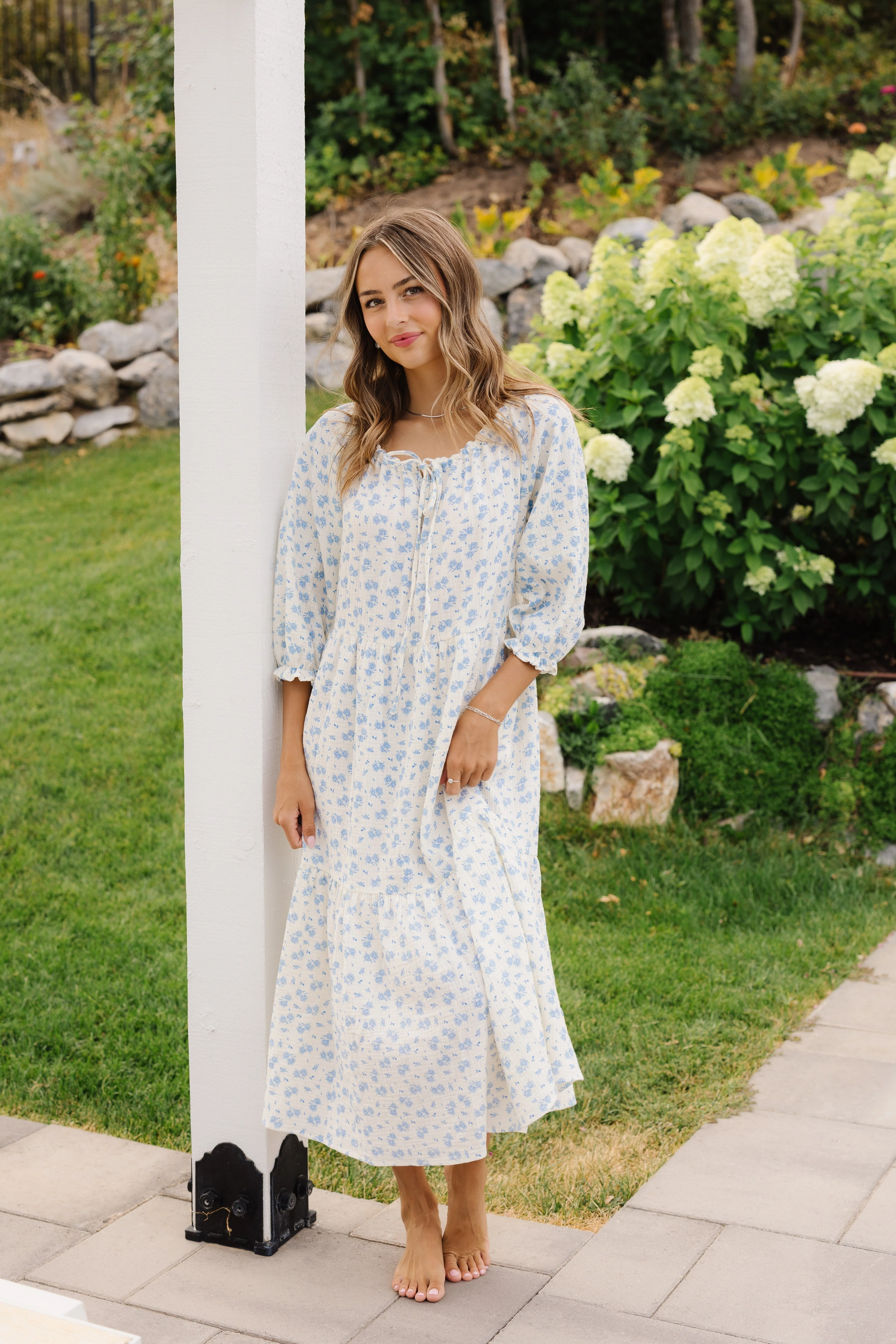 Brass & Roe Mel Gauze Midi Dress - Image 3