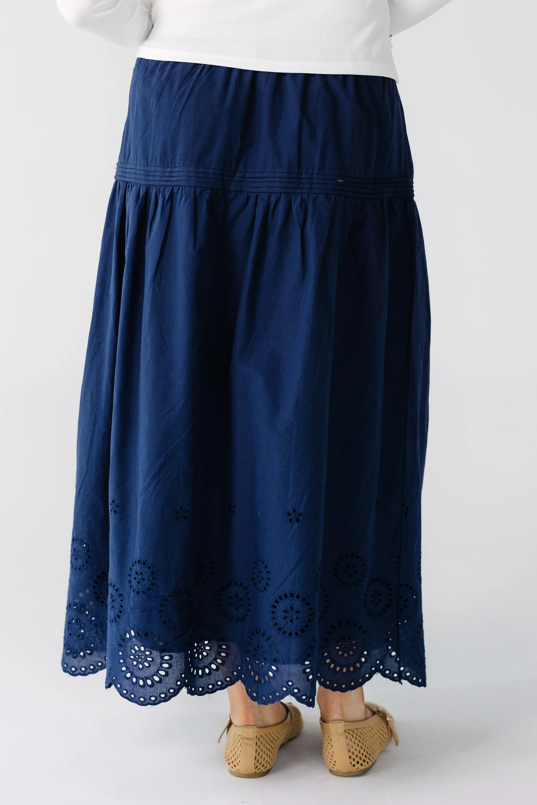 Brass & Roe Melanie Eyelet Midi Skirt - Image 5
