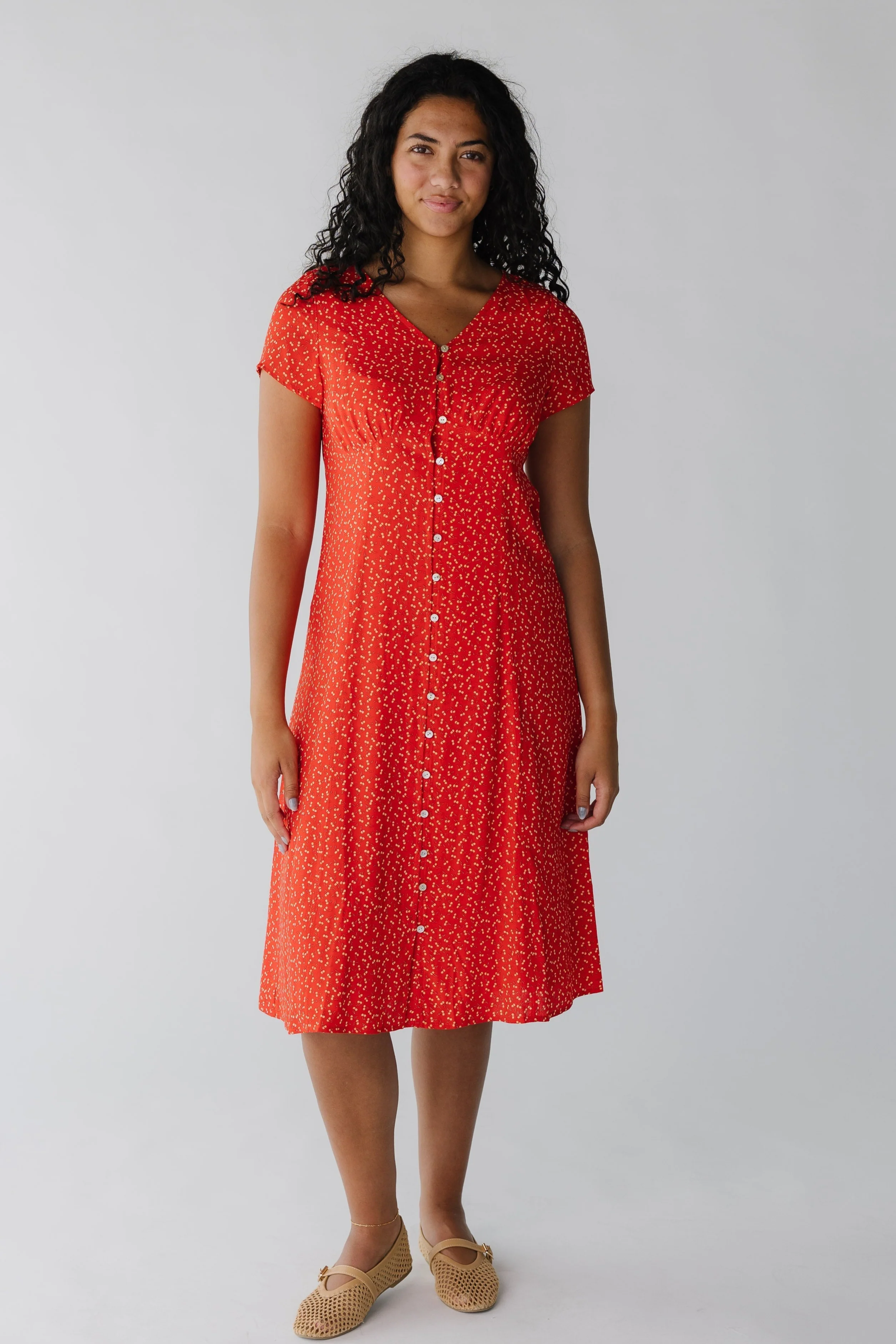Brass & Roe Cherry Pie Button Down Dress - Image 11