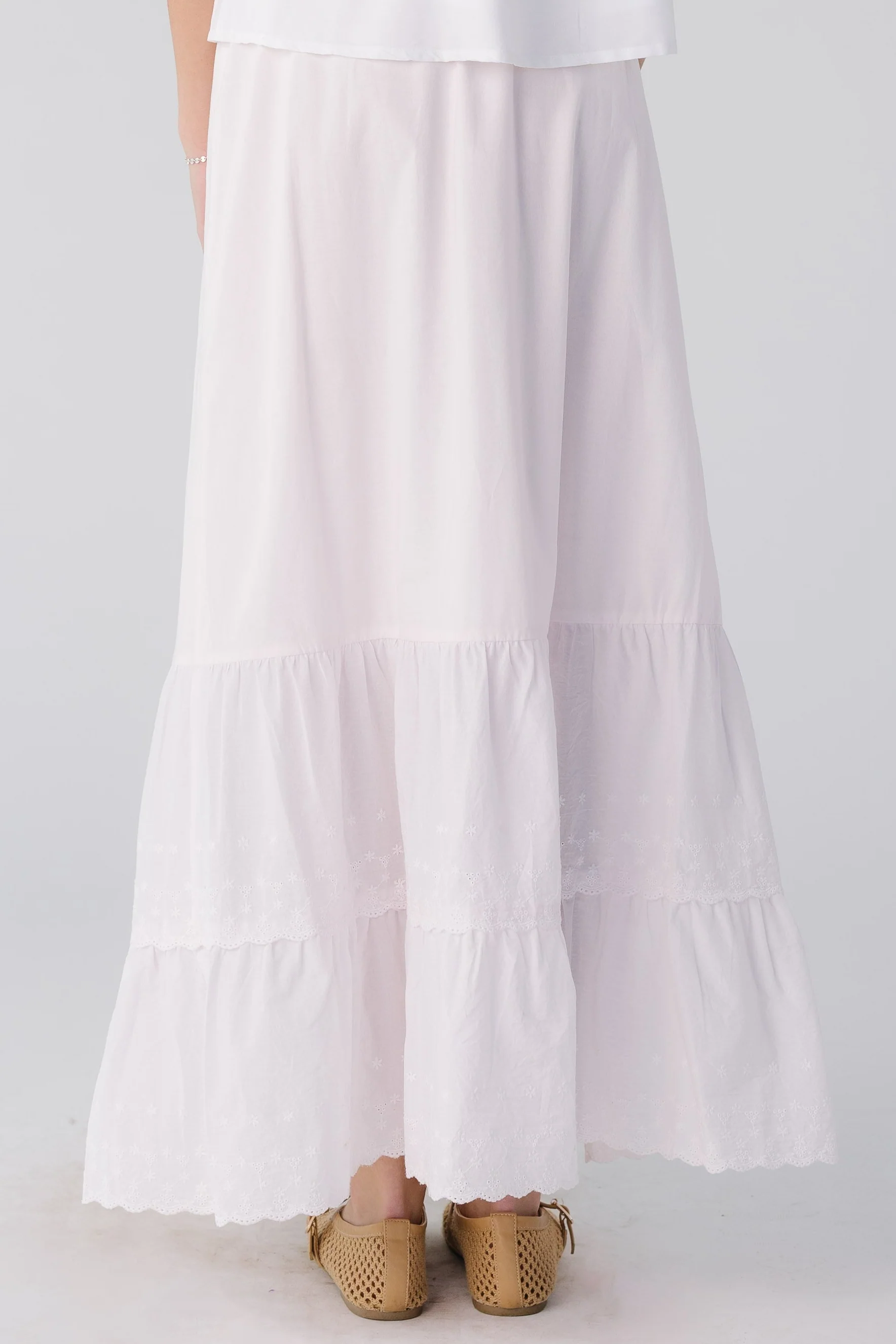 Brass & Roe Melanie Midi Eyelet Skirt - Image 11