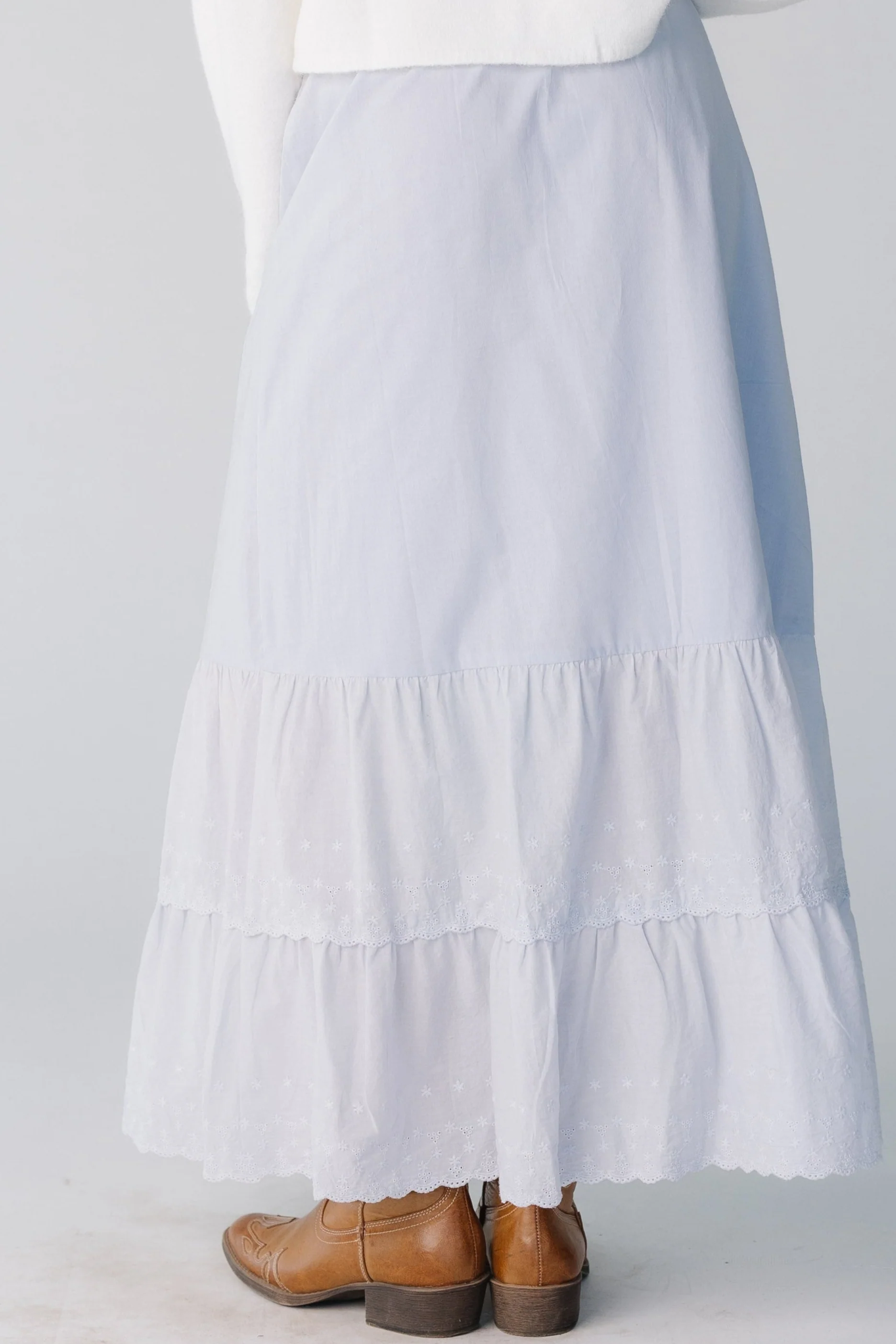 Brass & Roe Melanie Midi Eyelet Skirt - Image 8
