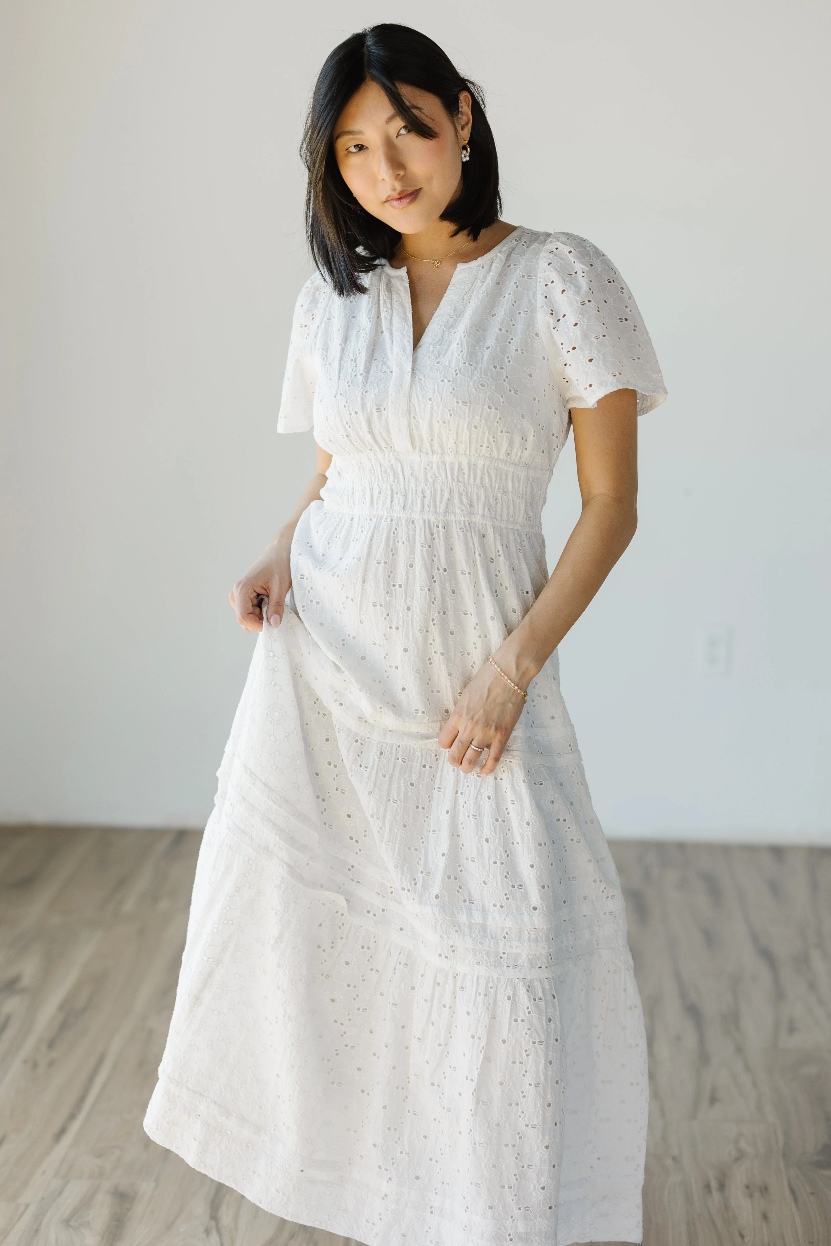 Citrus Eyelet Shae Dress - Image 3