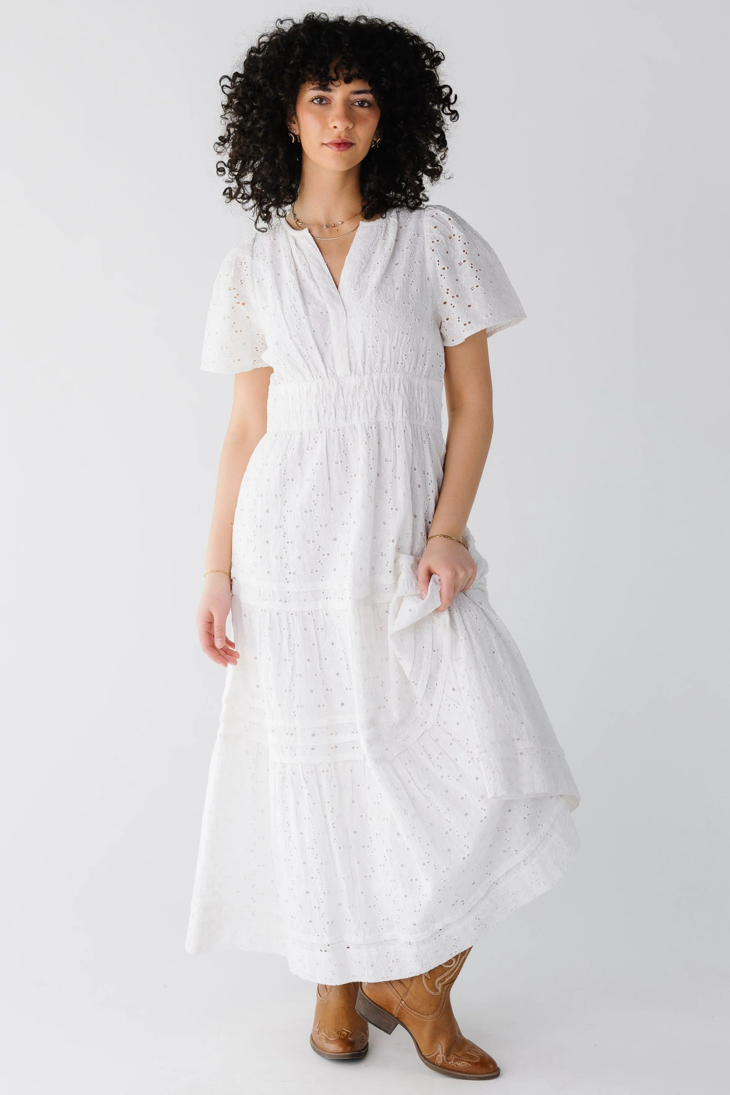 Citrus Eyelet Shae Dress - Image 4