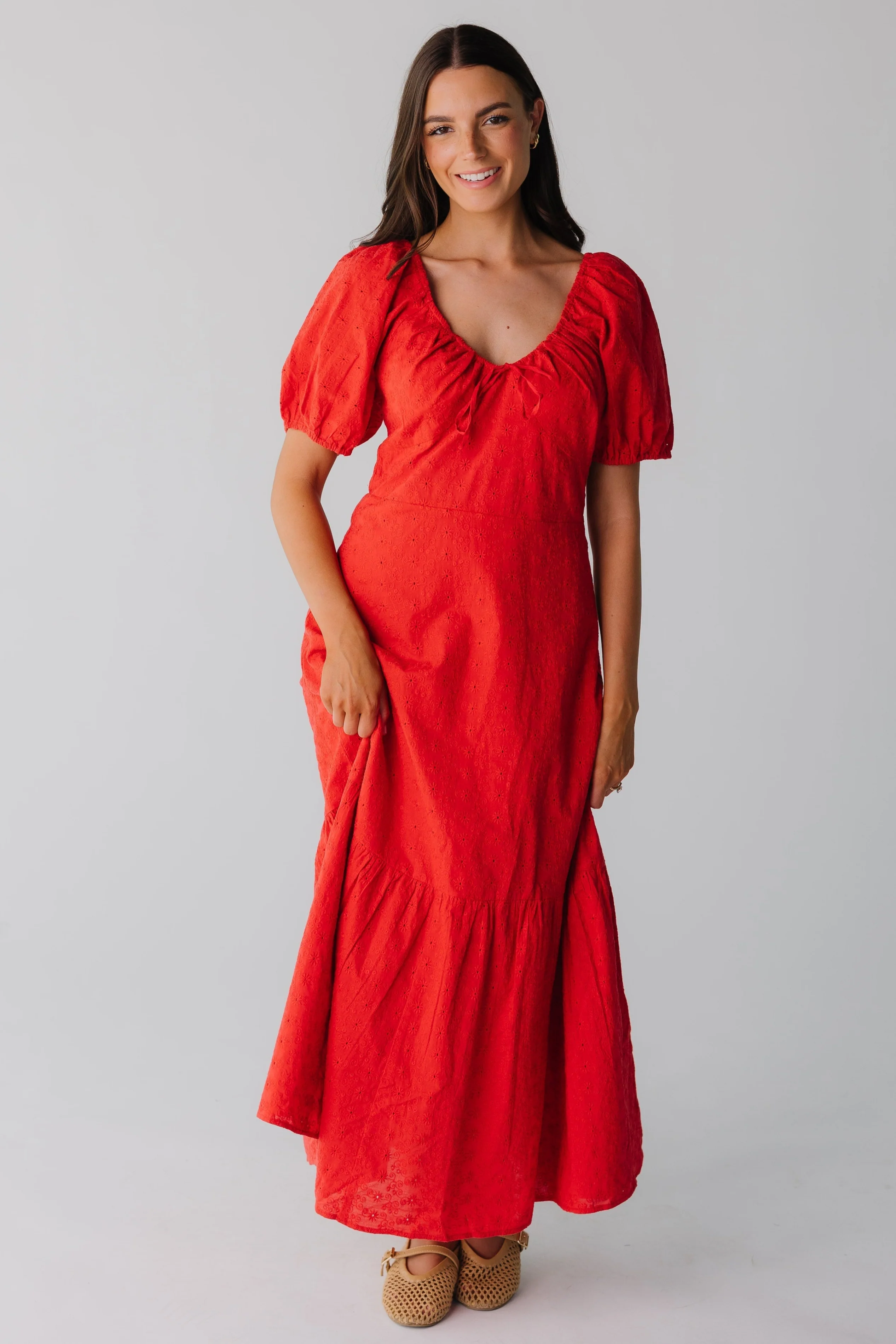 Citrus Alba Eyelet Midi Dress - Image 10