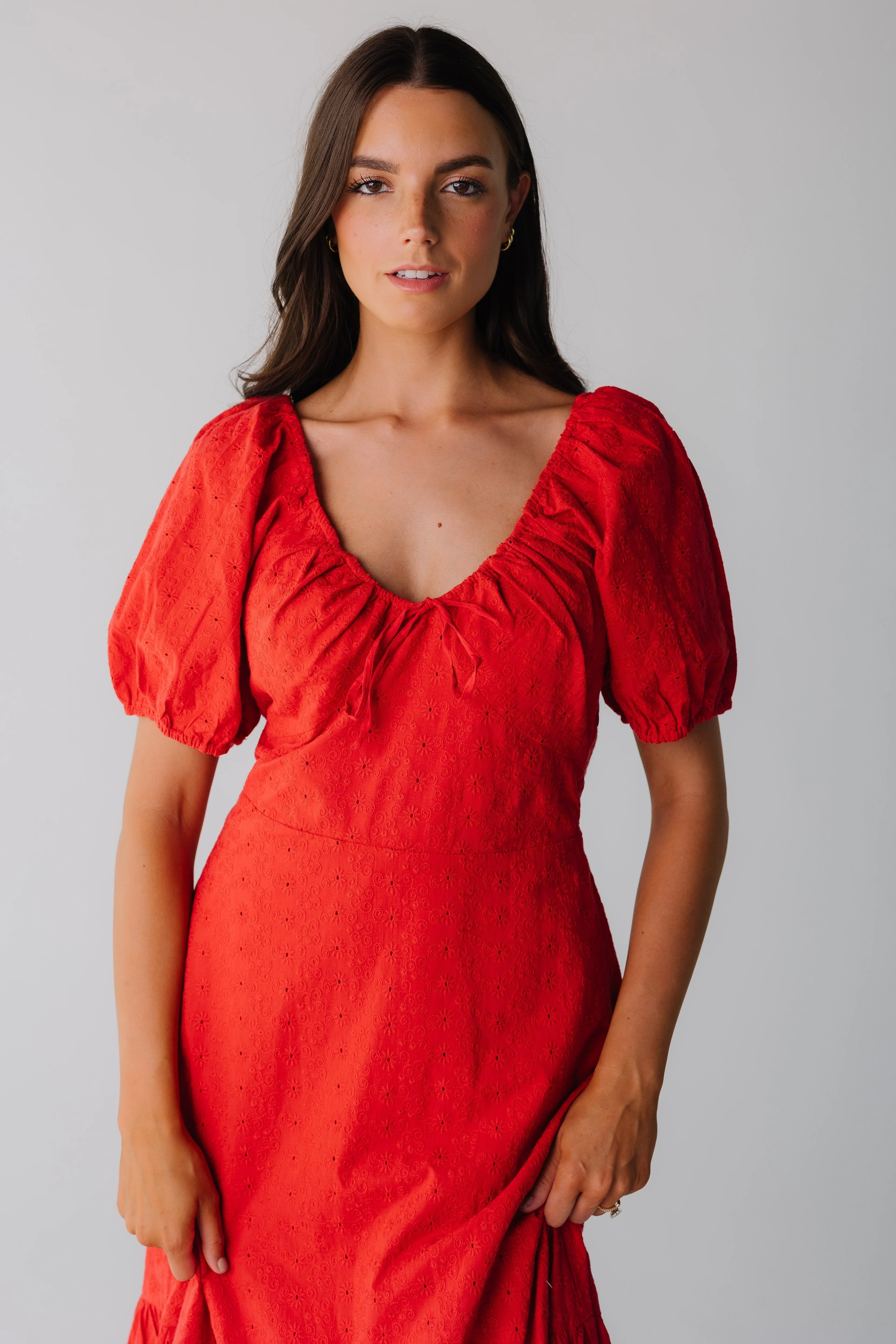 Citrus Alba Eyelet Midi Dress - Image 11
