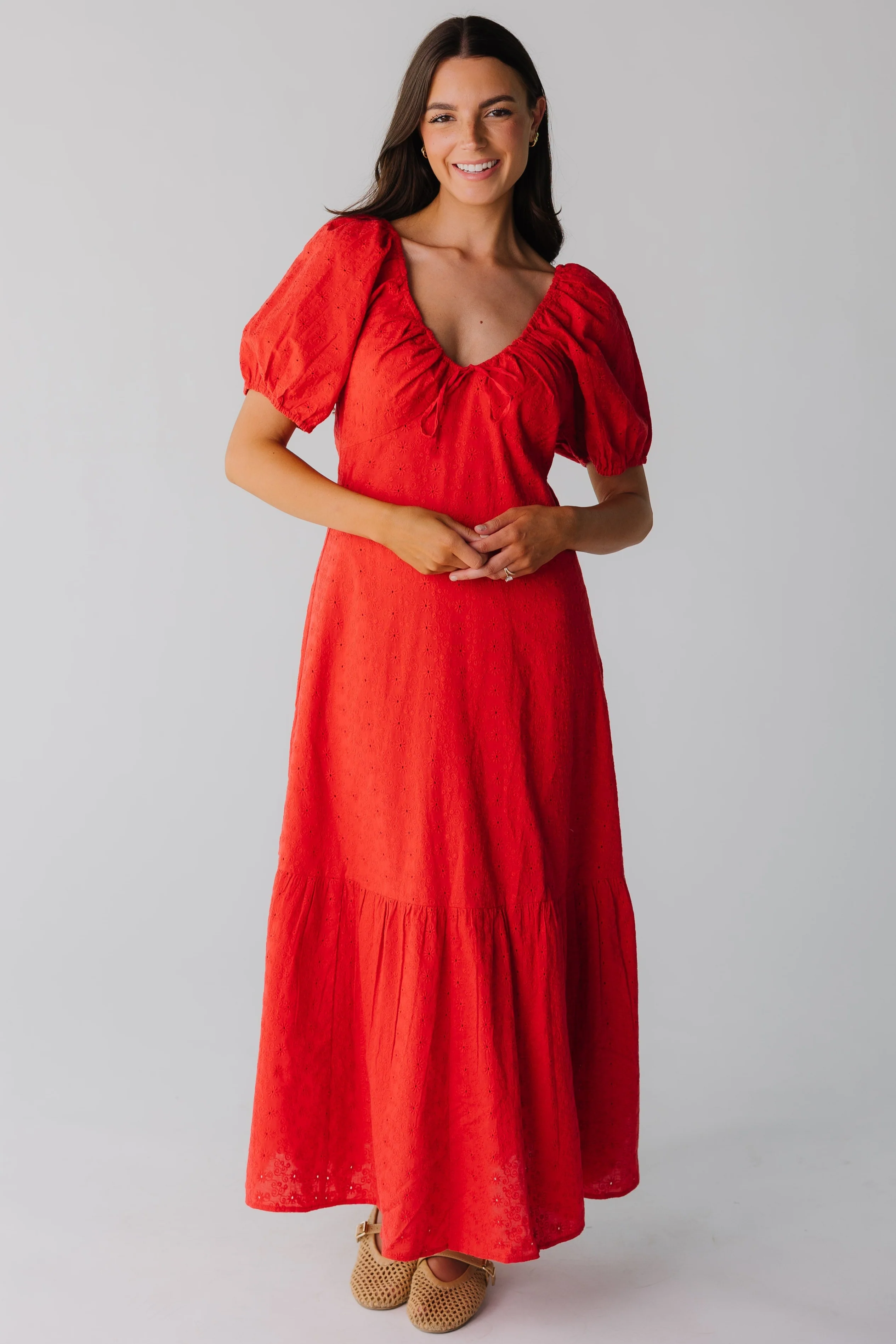 Citrus Alba Eyelet Midi Dress - Image 12