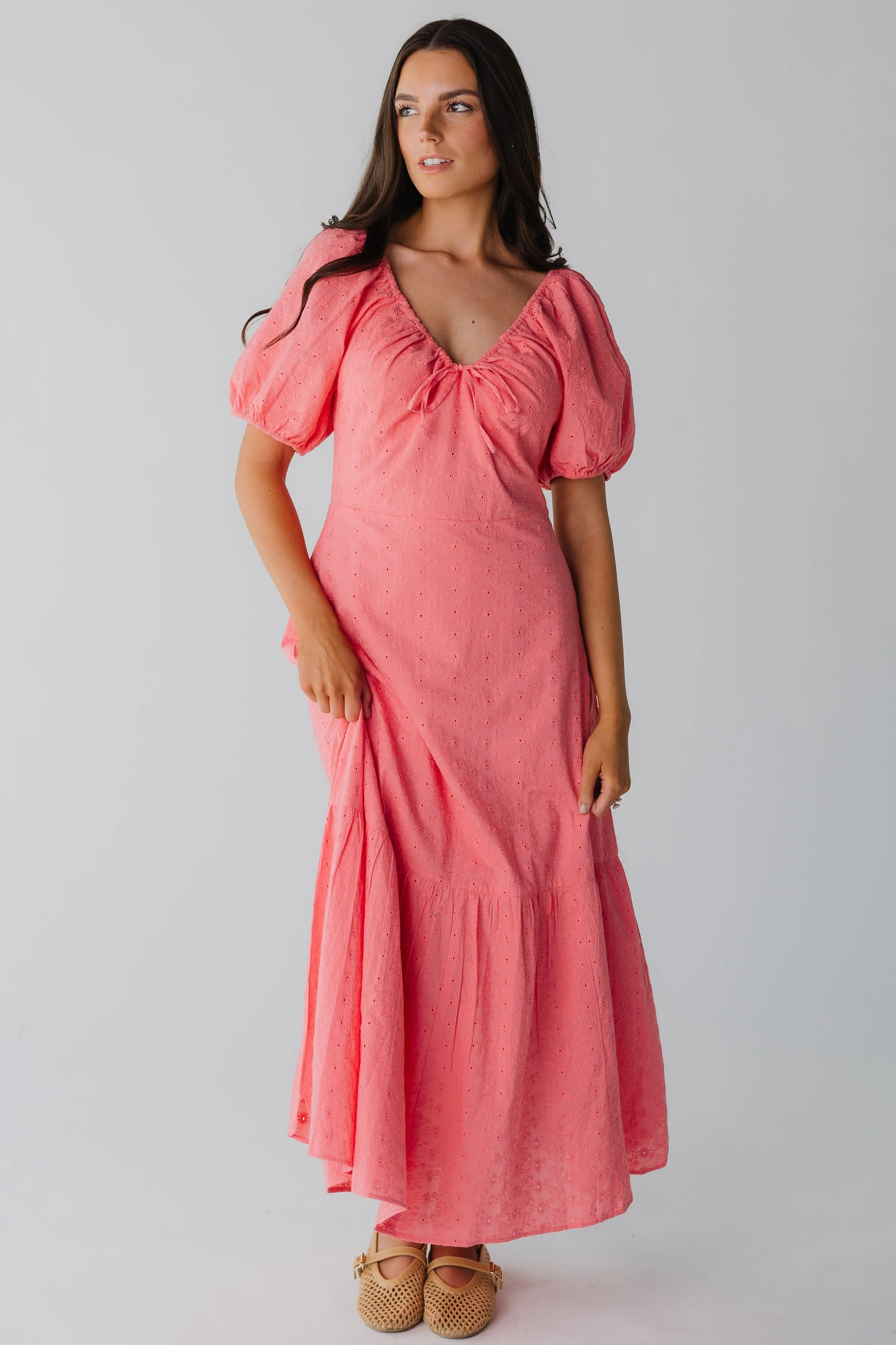 Citrus Alba Eyelet Midi Dress - Image 3