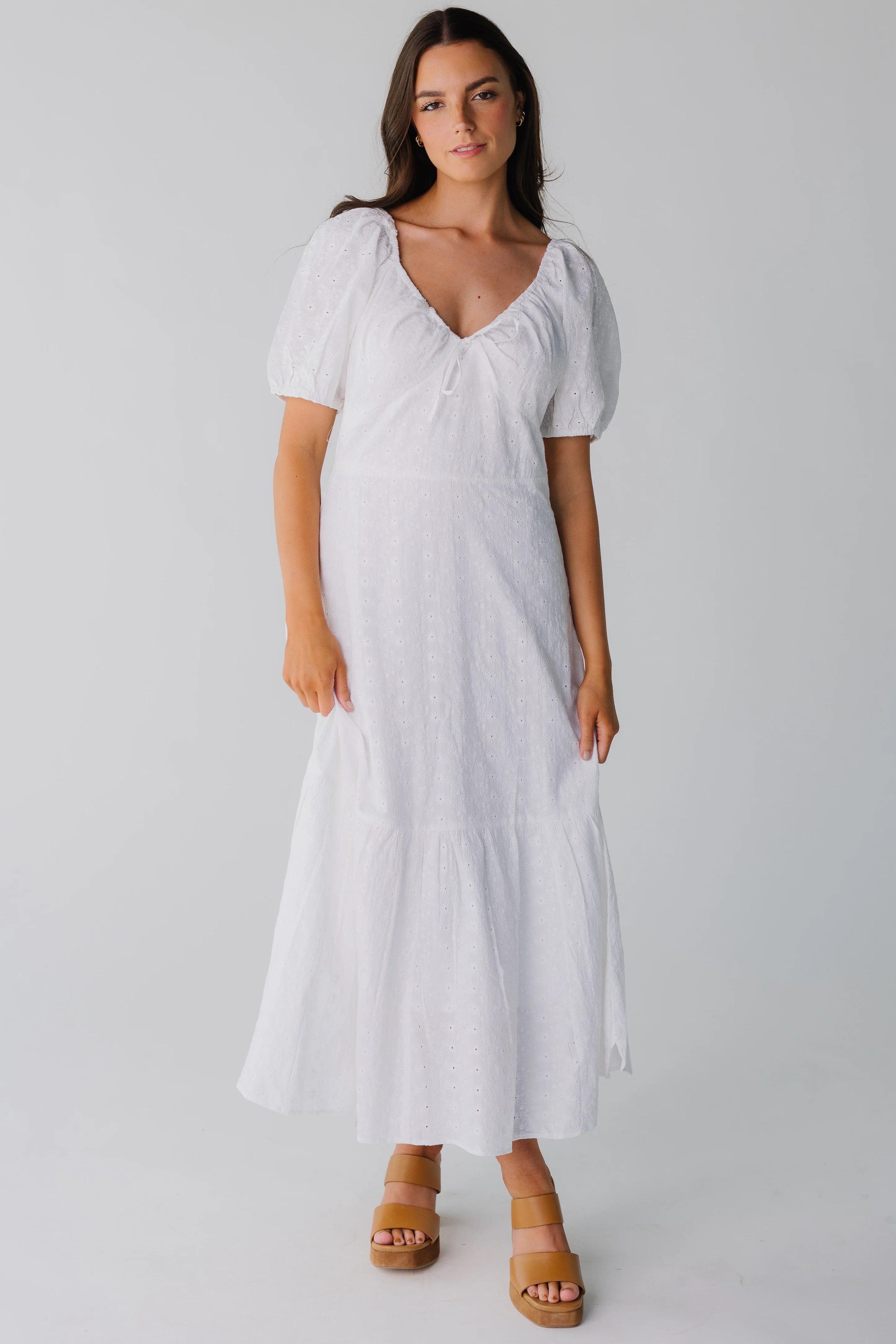 Citrus Alba Eyelet Midi Dress - Image 7