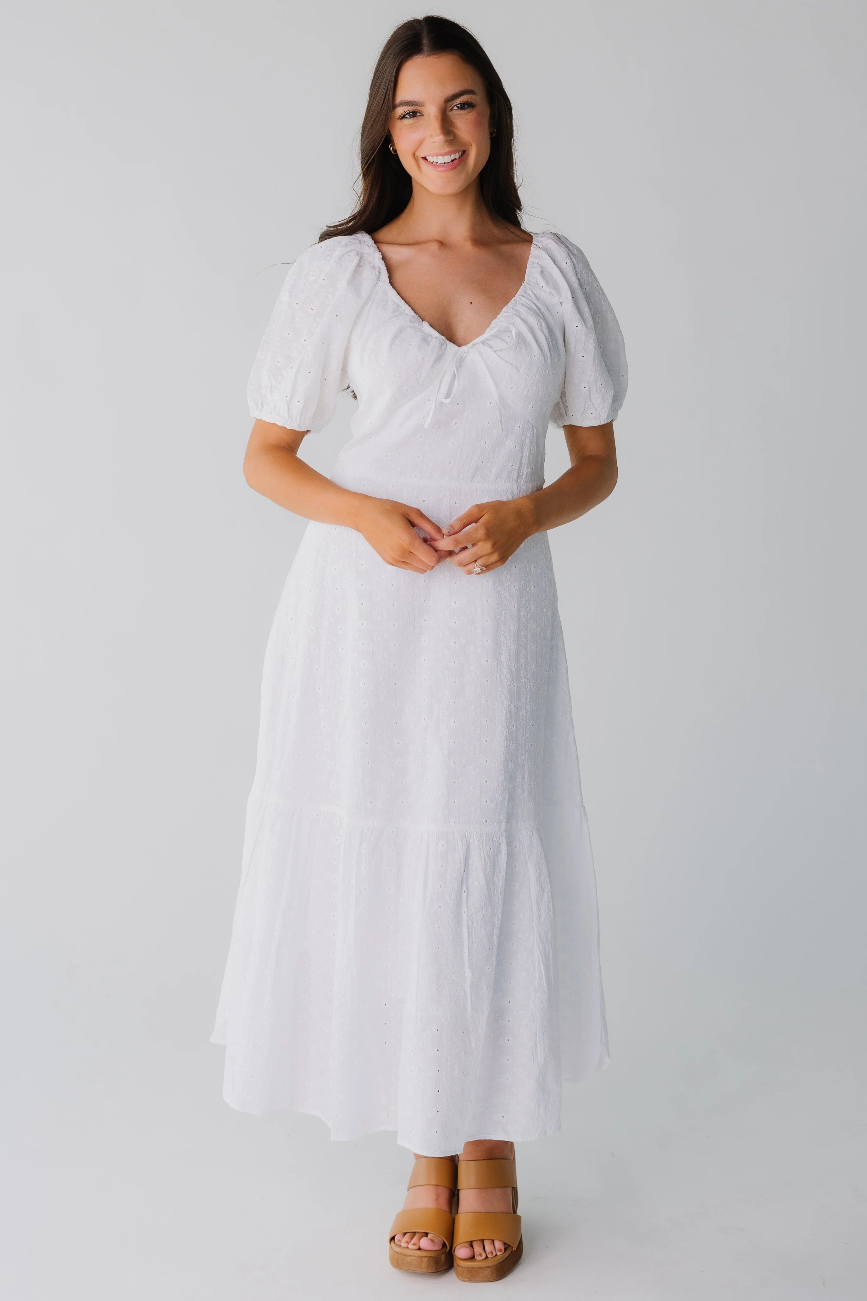 Citrus Alba Eyelet Midi Dress - Image 8