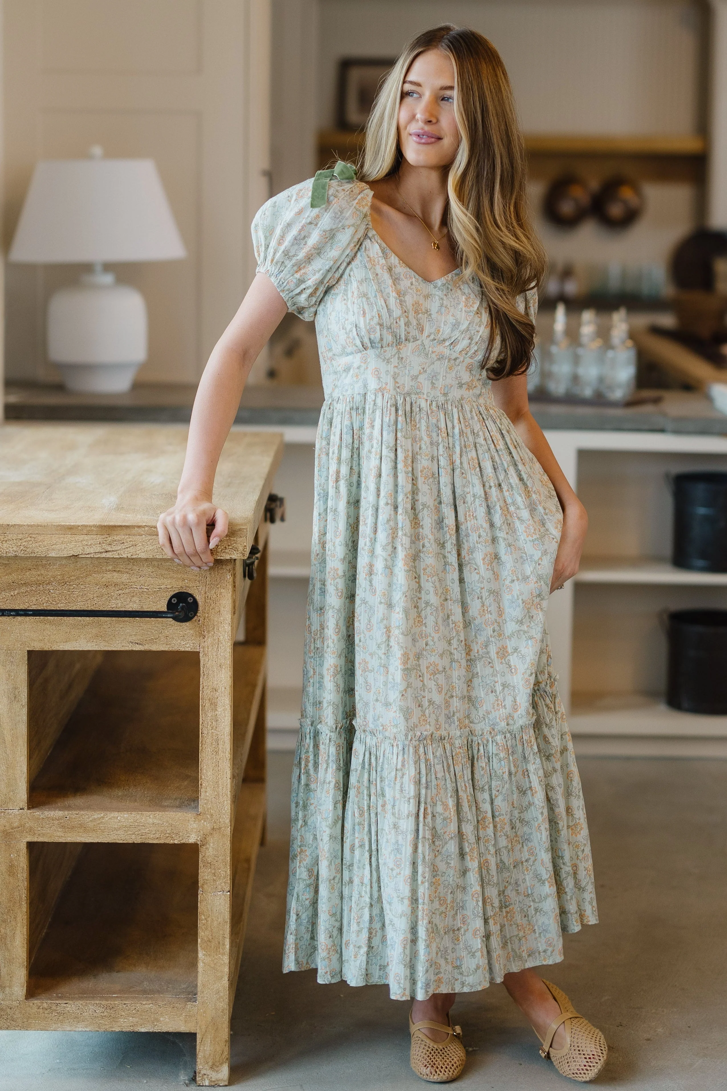 Citrus Spring Swiss Dobby Bow Dress