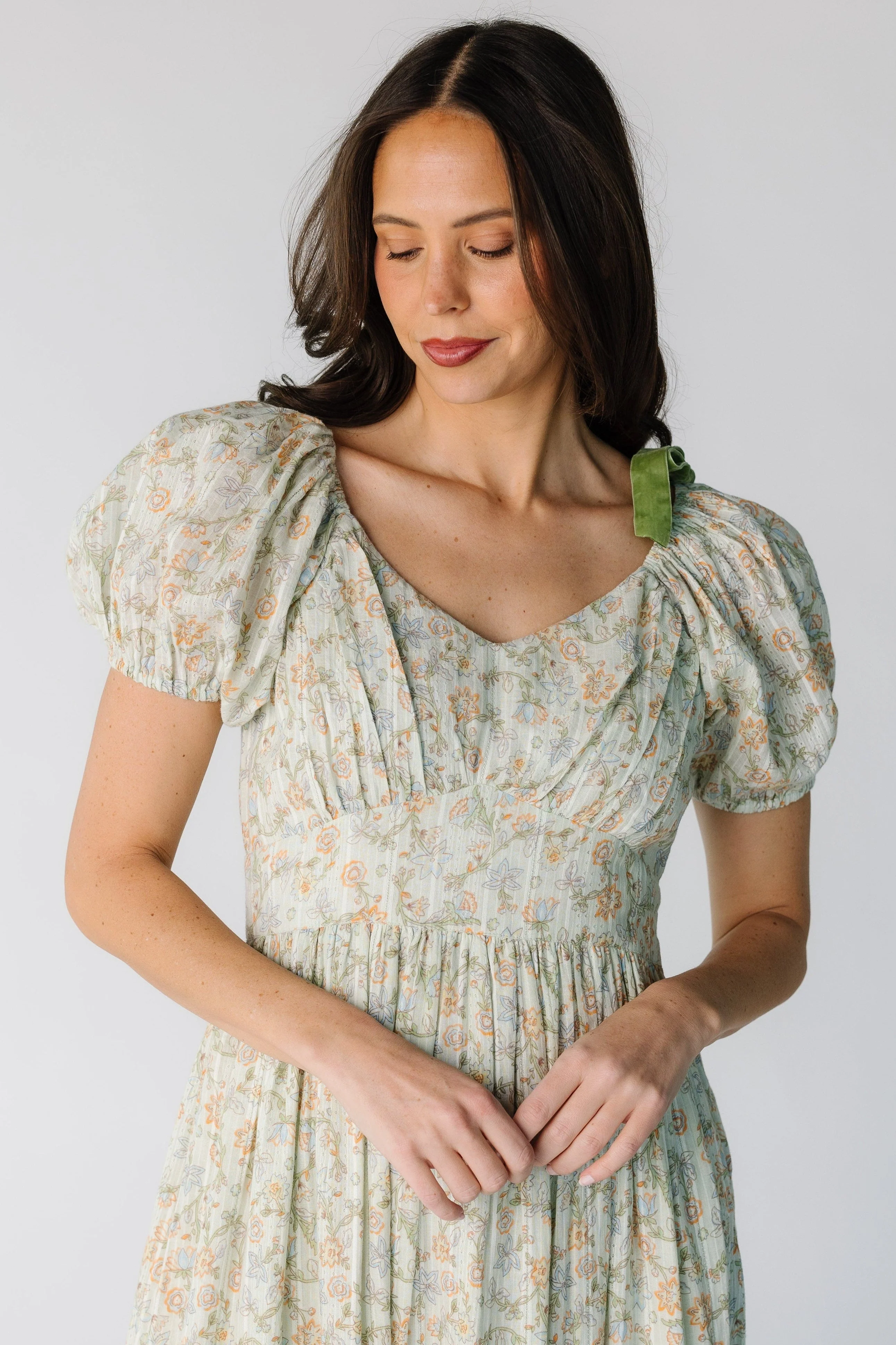 Citrus Spring Swiss Dobby Bow Dress - Image 3