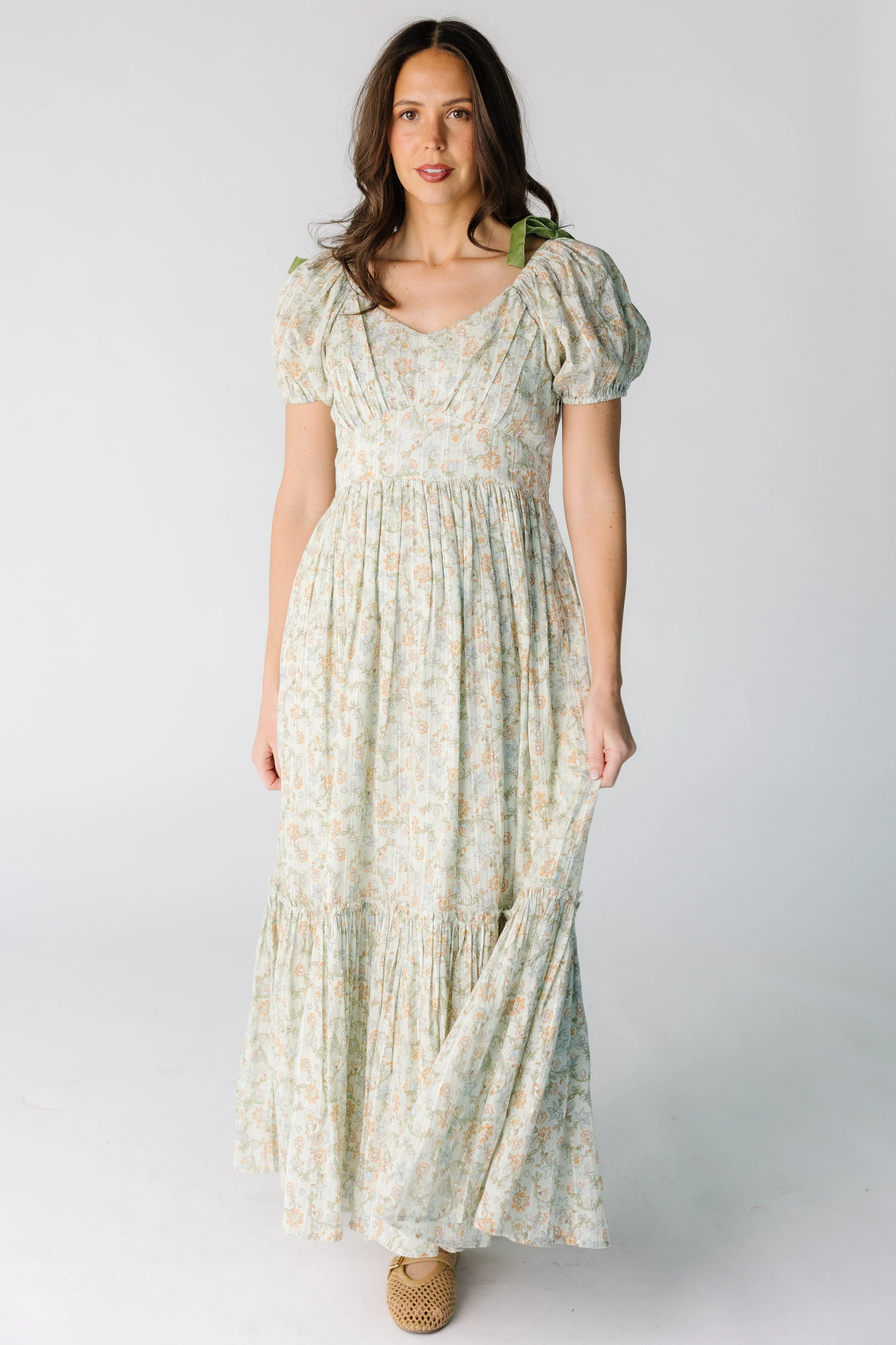 Citrus Spring Swiss Dobby Bow Dress - Image 4