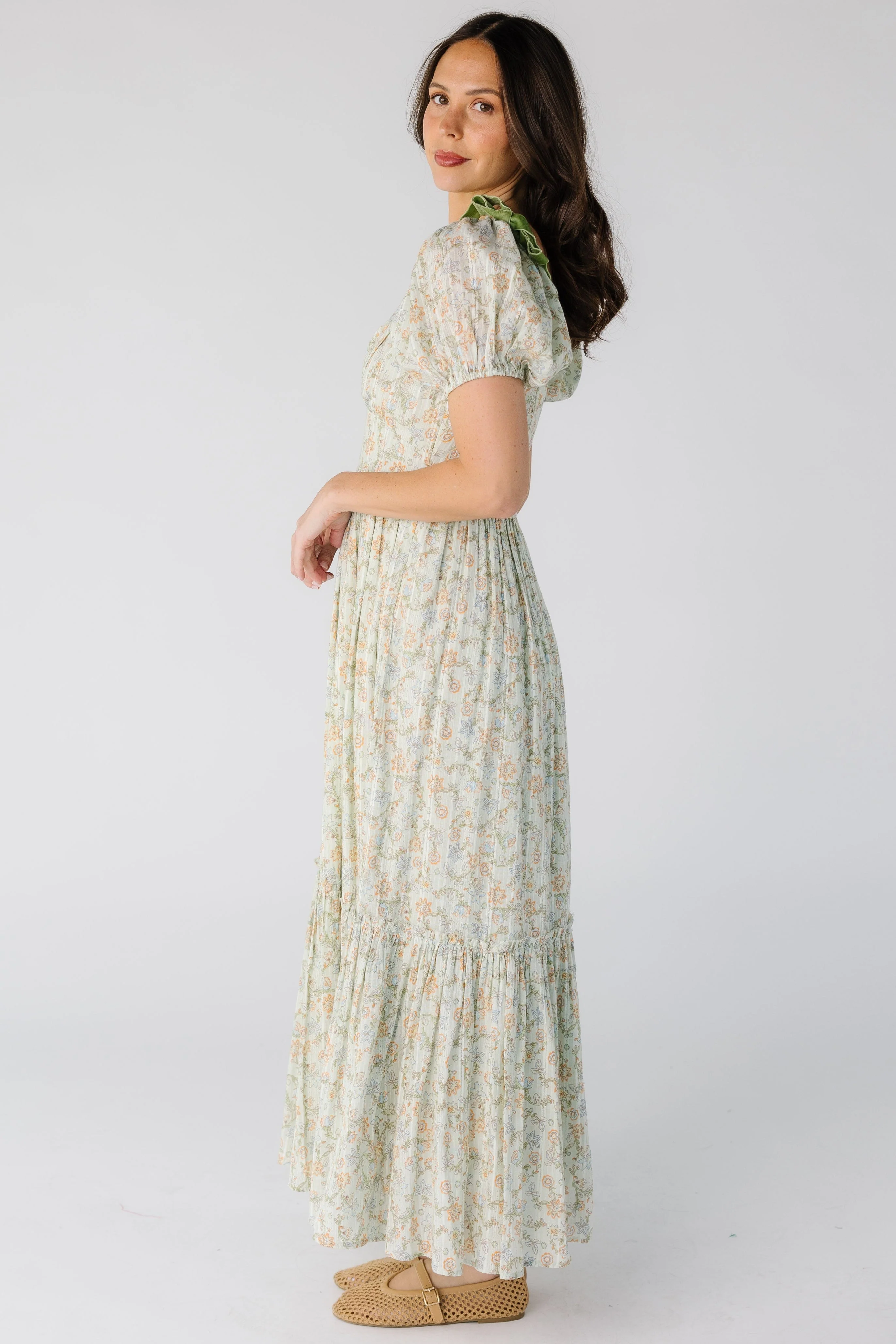 Citrus Spring Swiss Dobby Bow Dress - Image 5