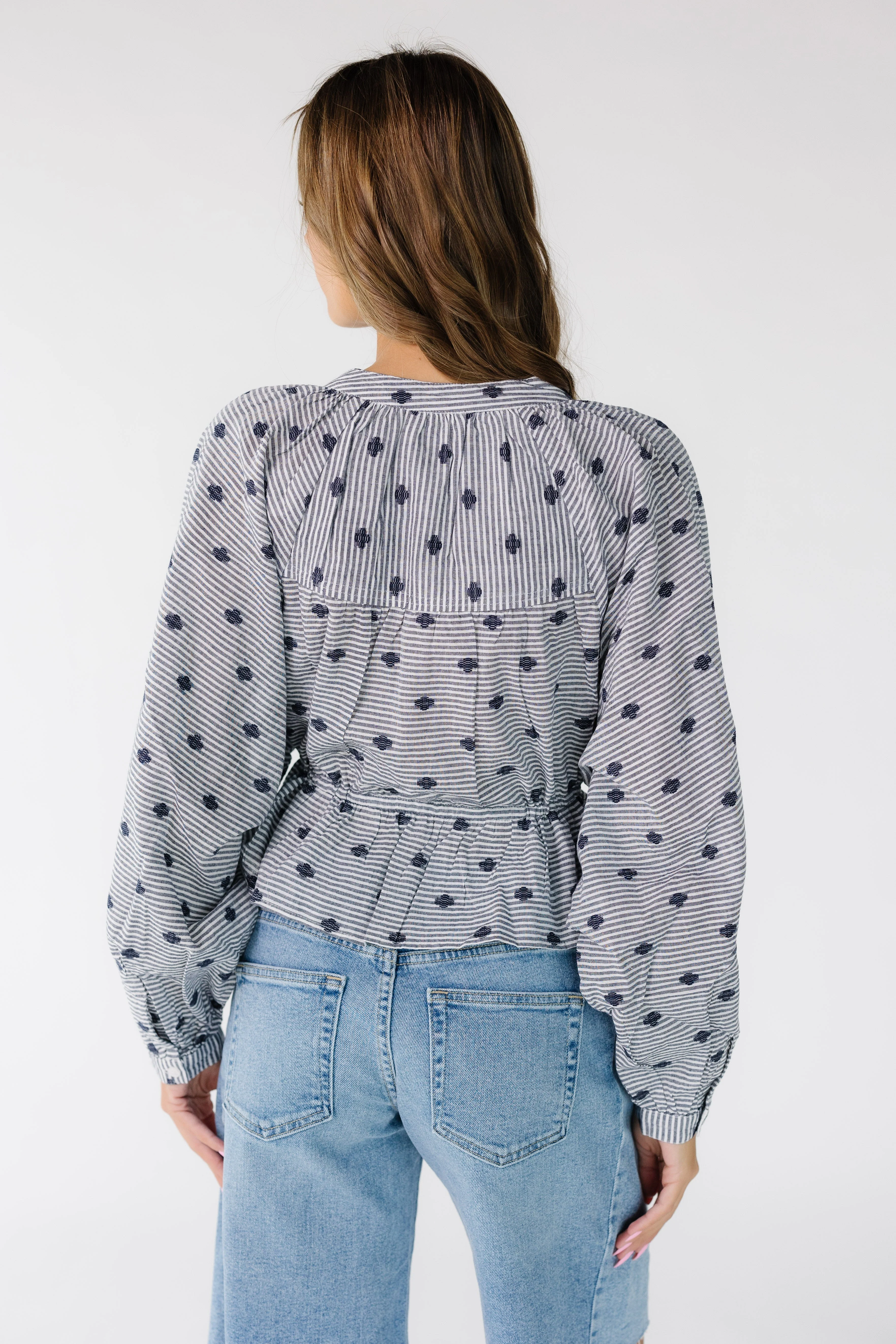Citrus Luca Stripe & Embroidered Top - Image 4
