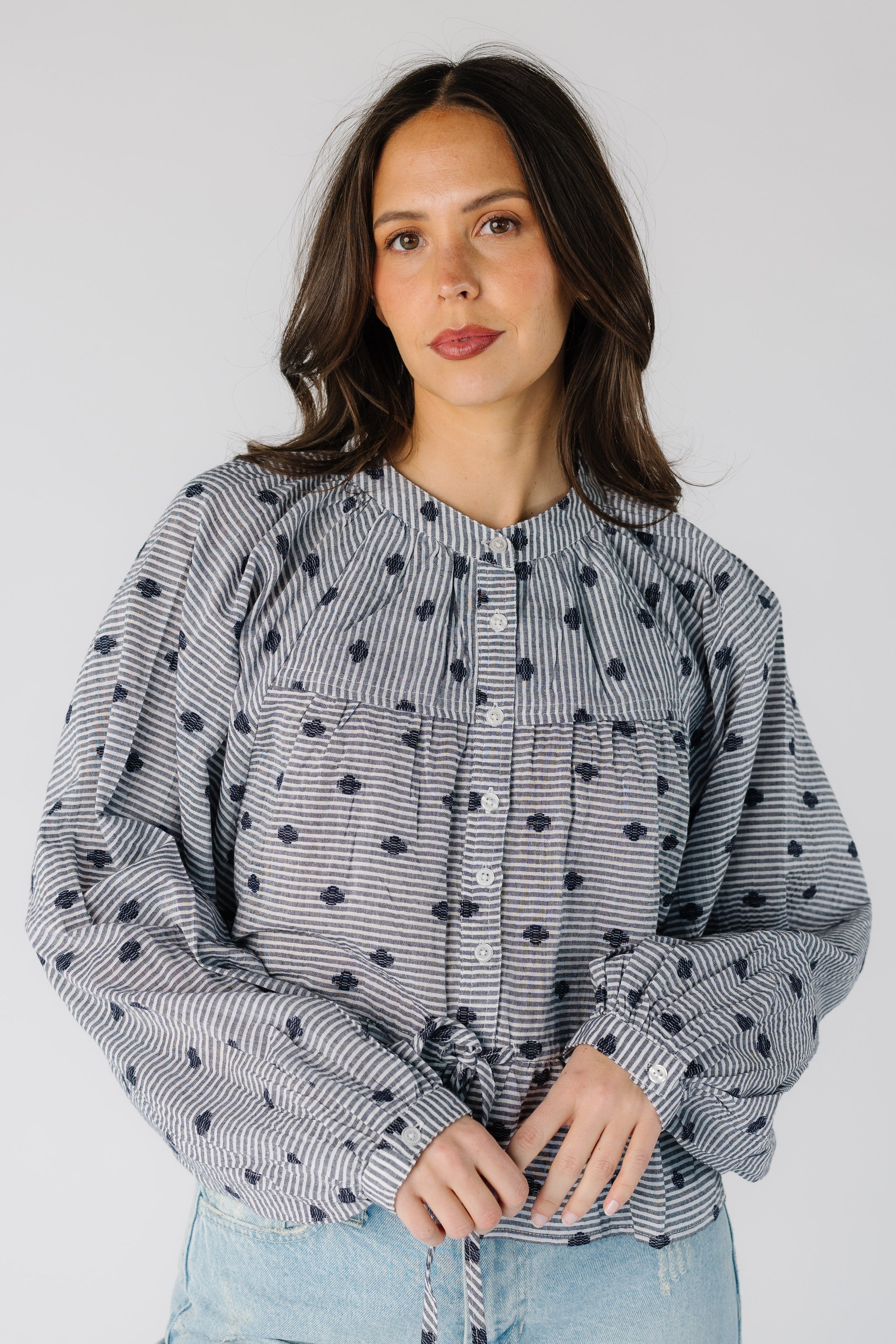 Citrus Luca Stripe & Embroidered Top - Image 5
