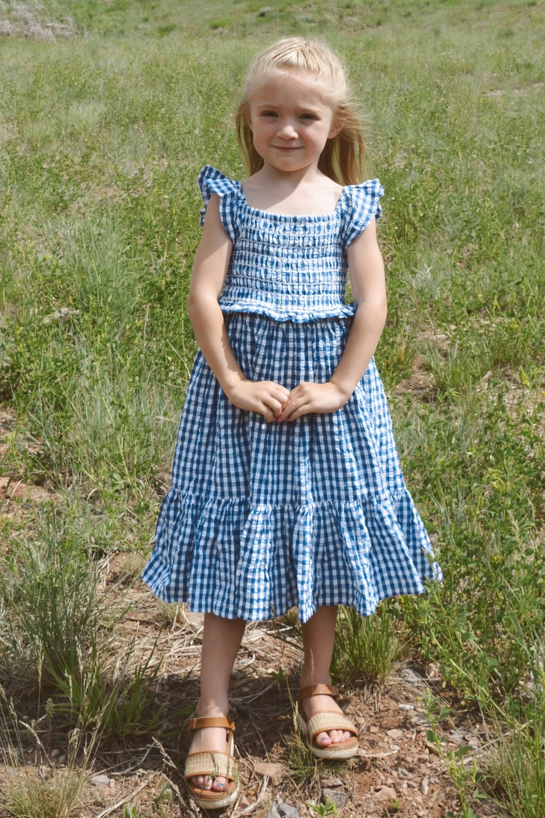 Citrus Tali Gingham Girl's Dress - Image 4