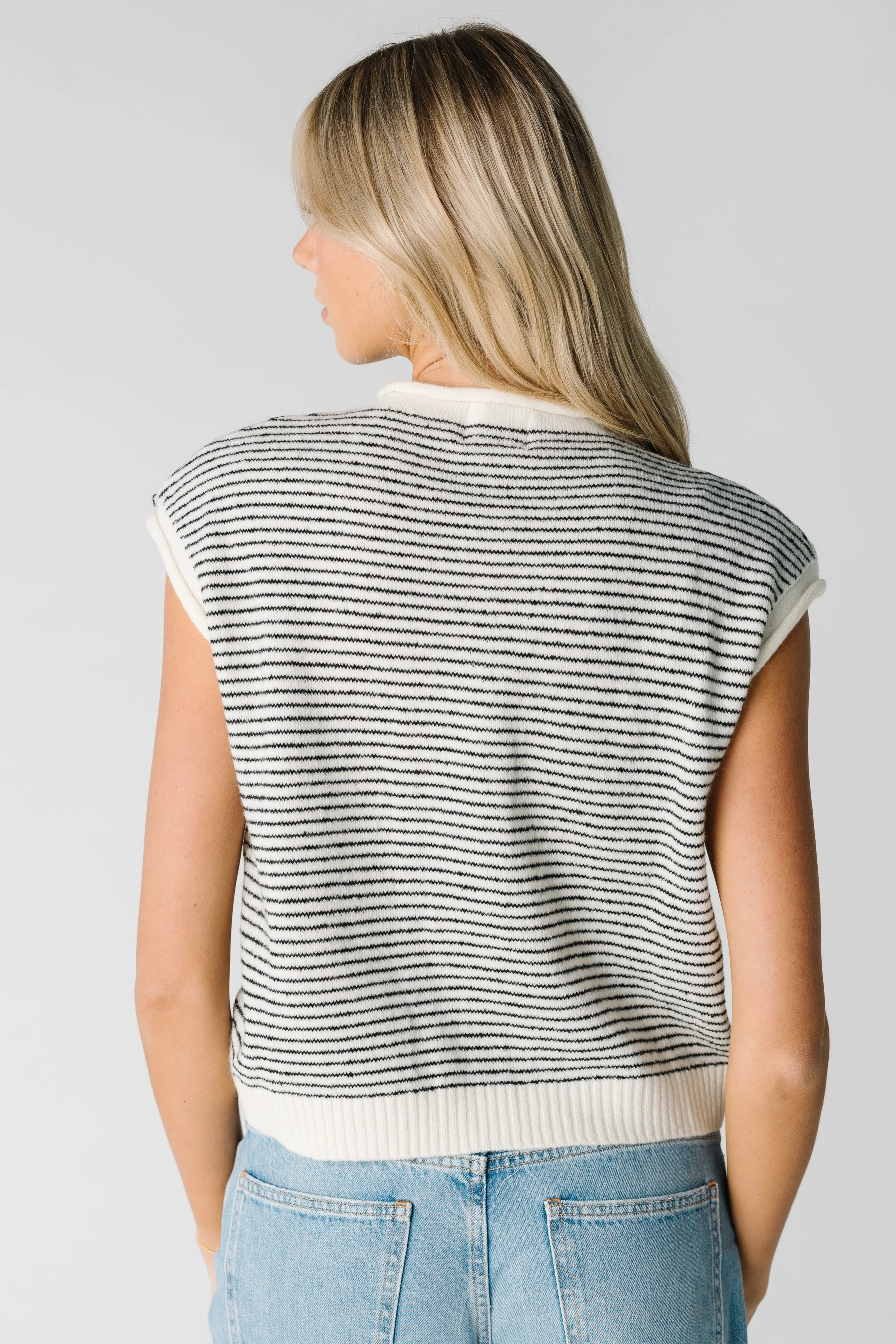 Classic Striped Sweater Vest - Image 6