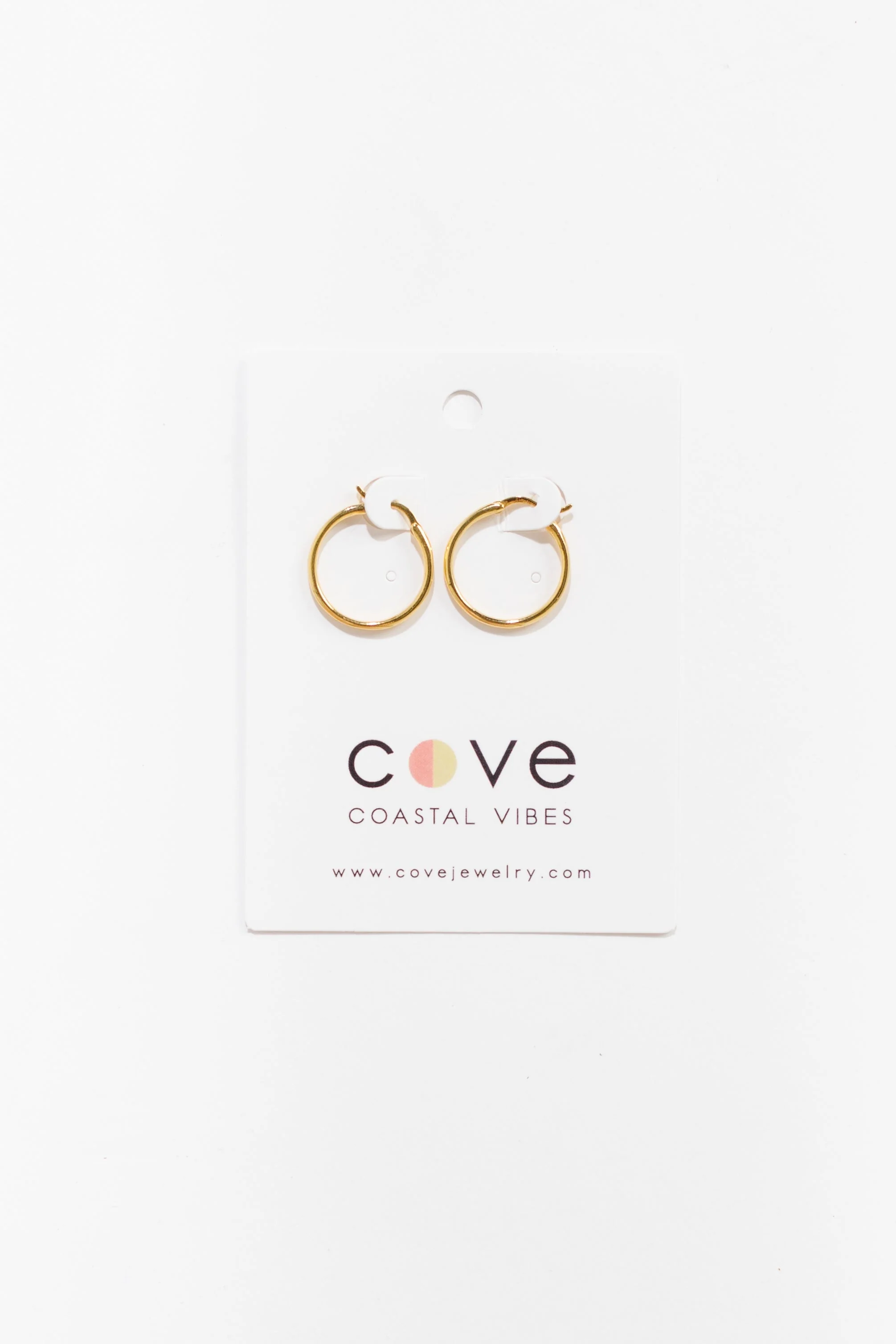 Cove Earrings Large Oval Hoops Gold