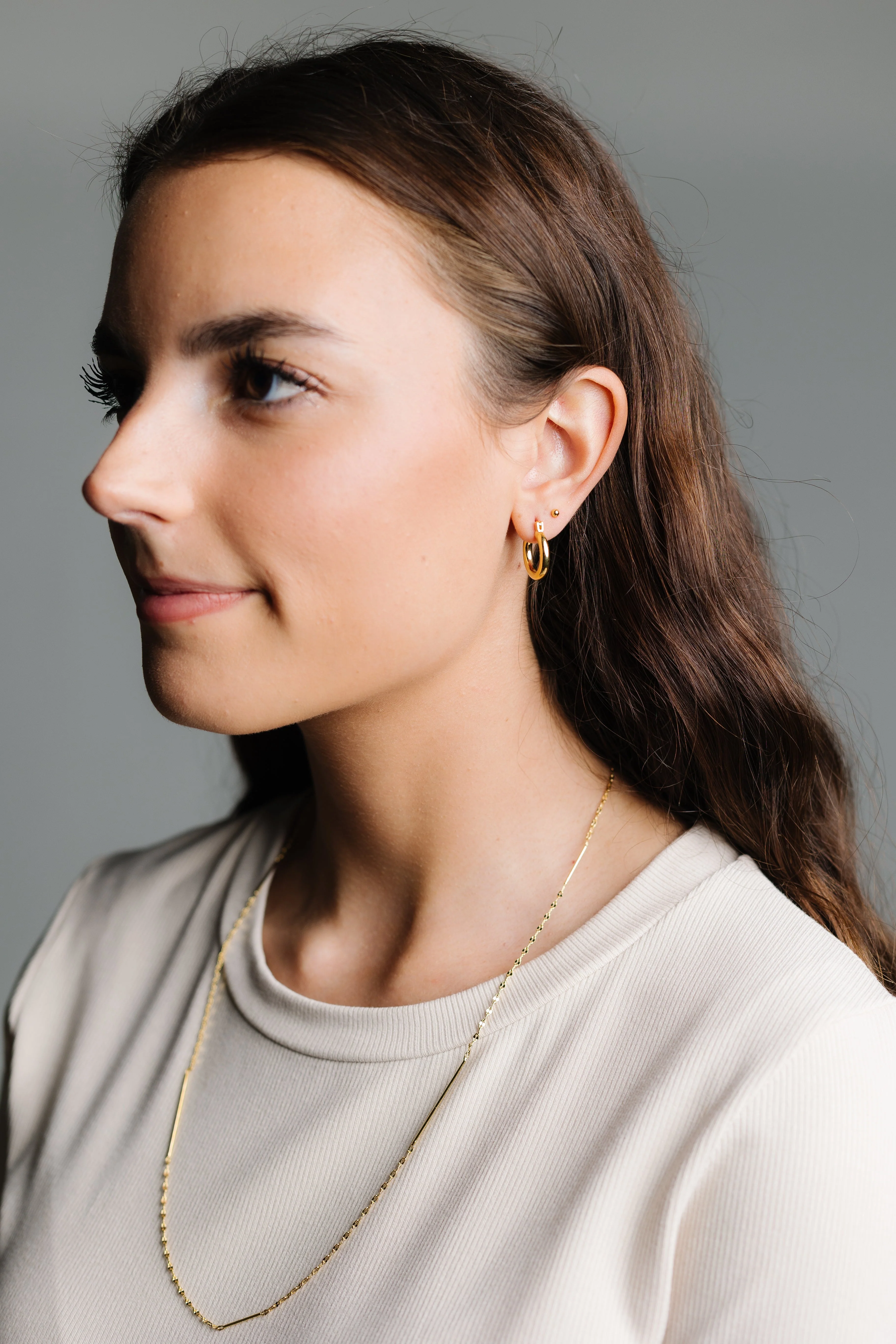 Cove Small Huggie Earrings - Image 3