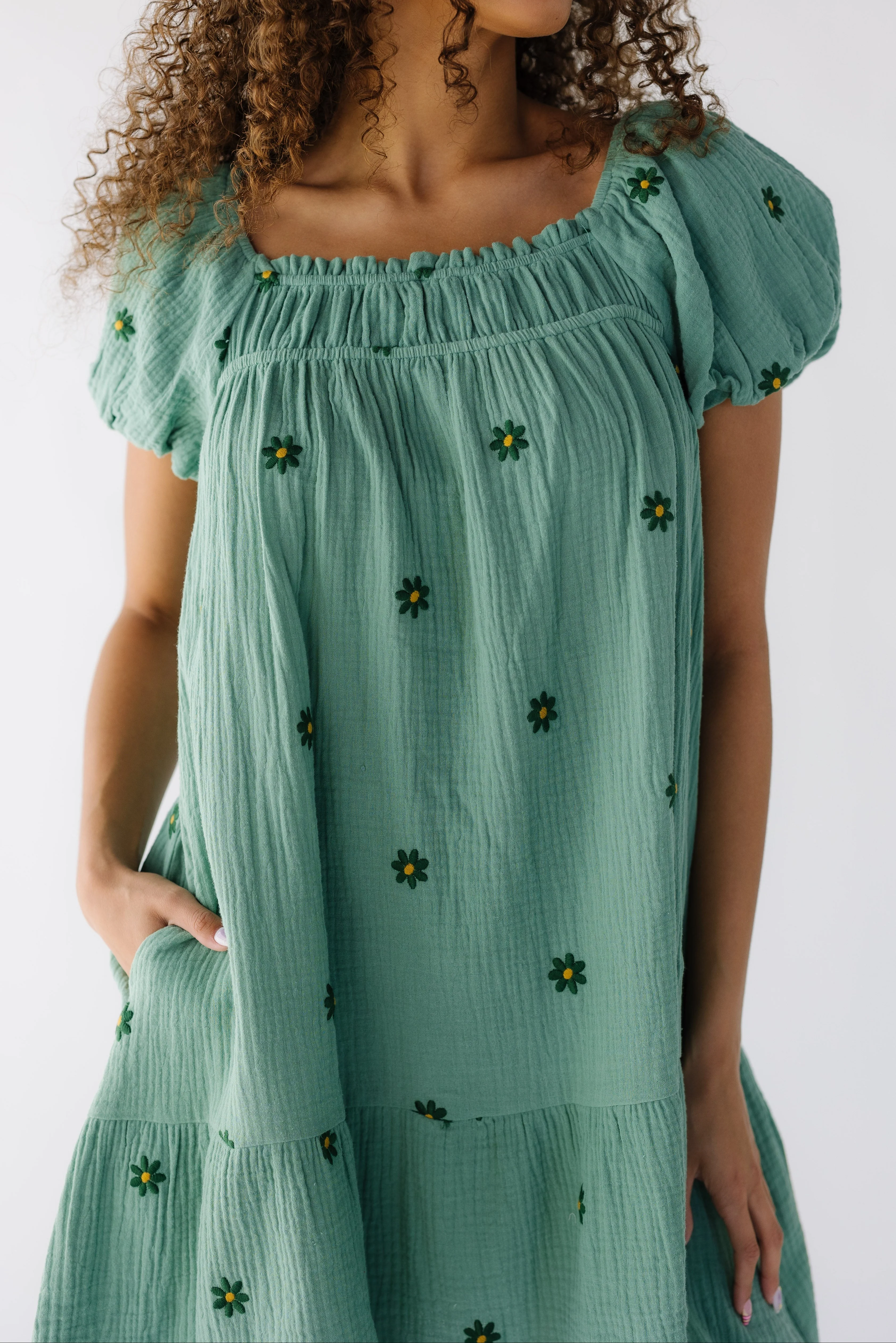 Daisy Embroidered Dress - Image 6