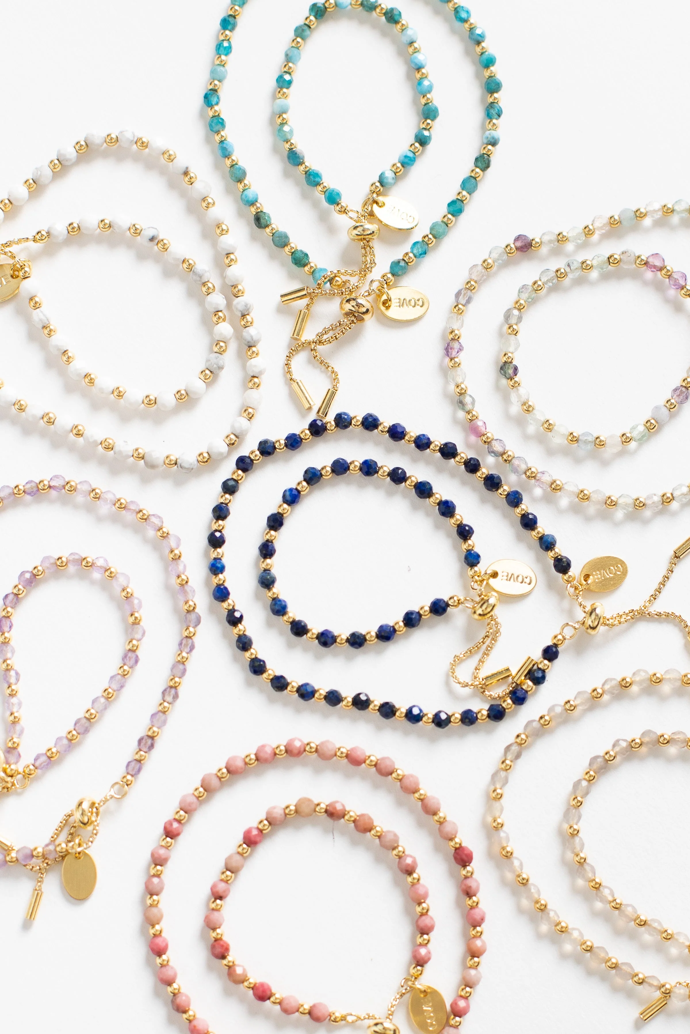Delicate Layering bracelet - Emerald Blue - Image 3