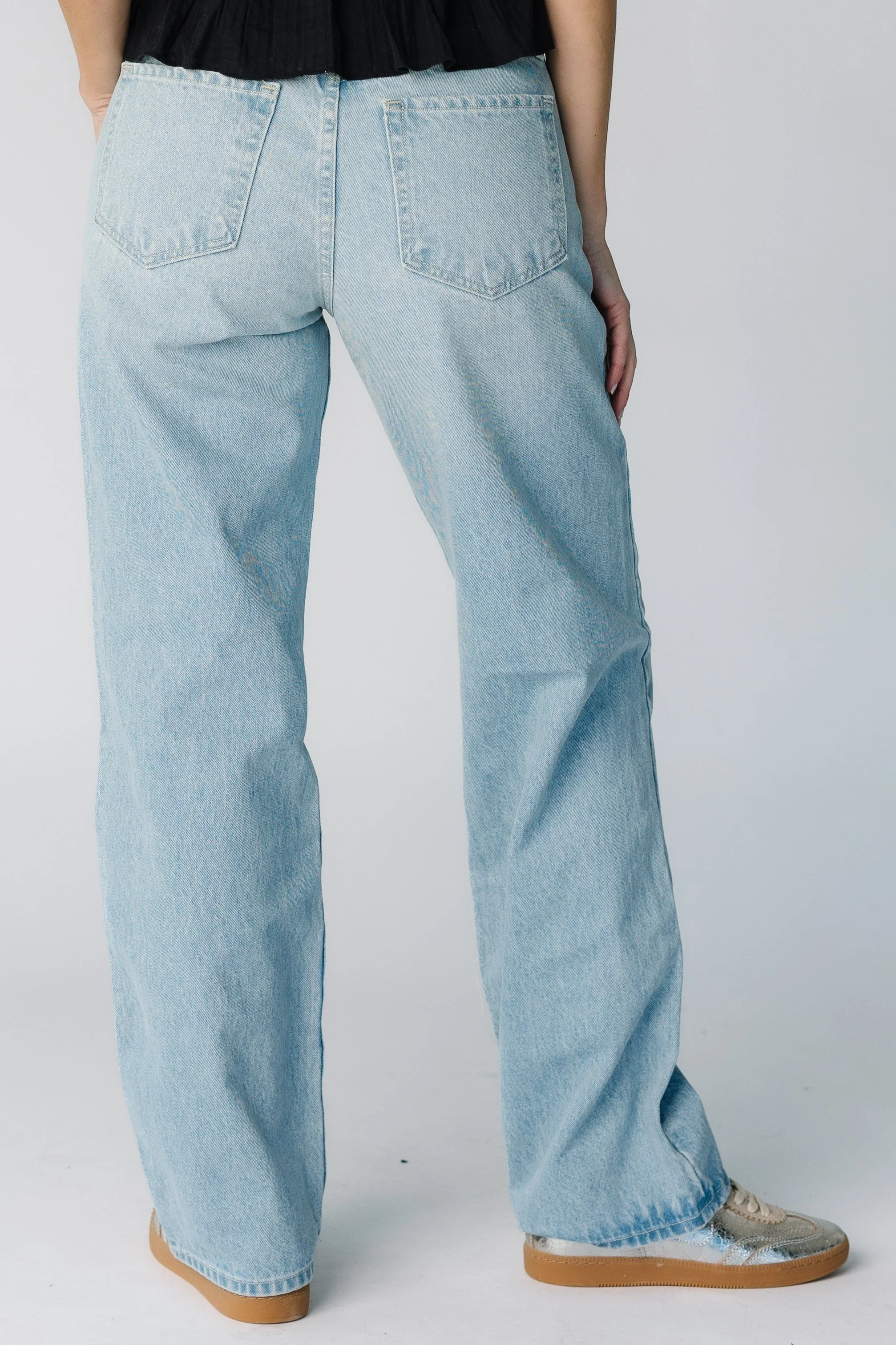 Helen Relaxed Straight Denim - Light Denim - Image 4