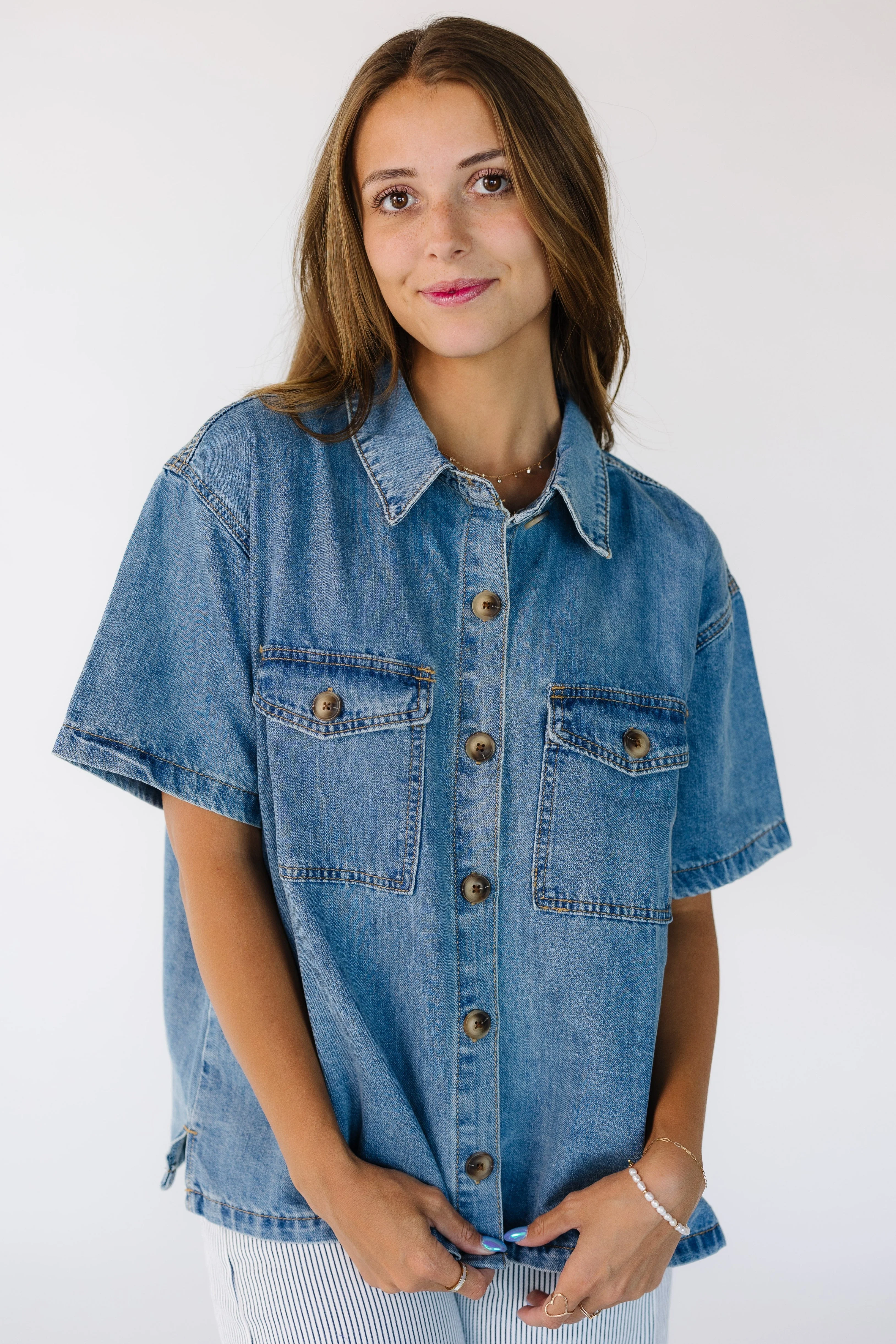 Josie Denim Blouse - Image 2