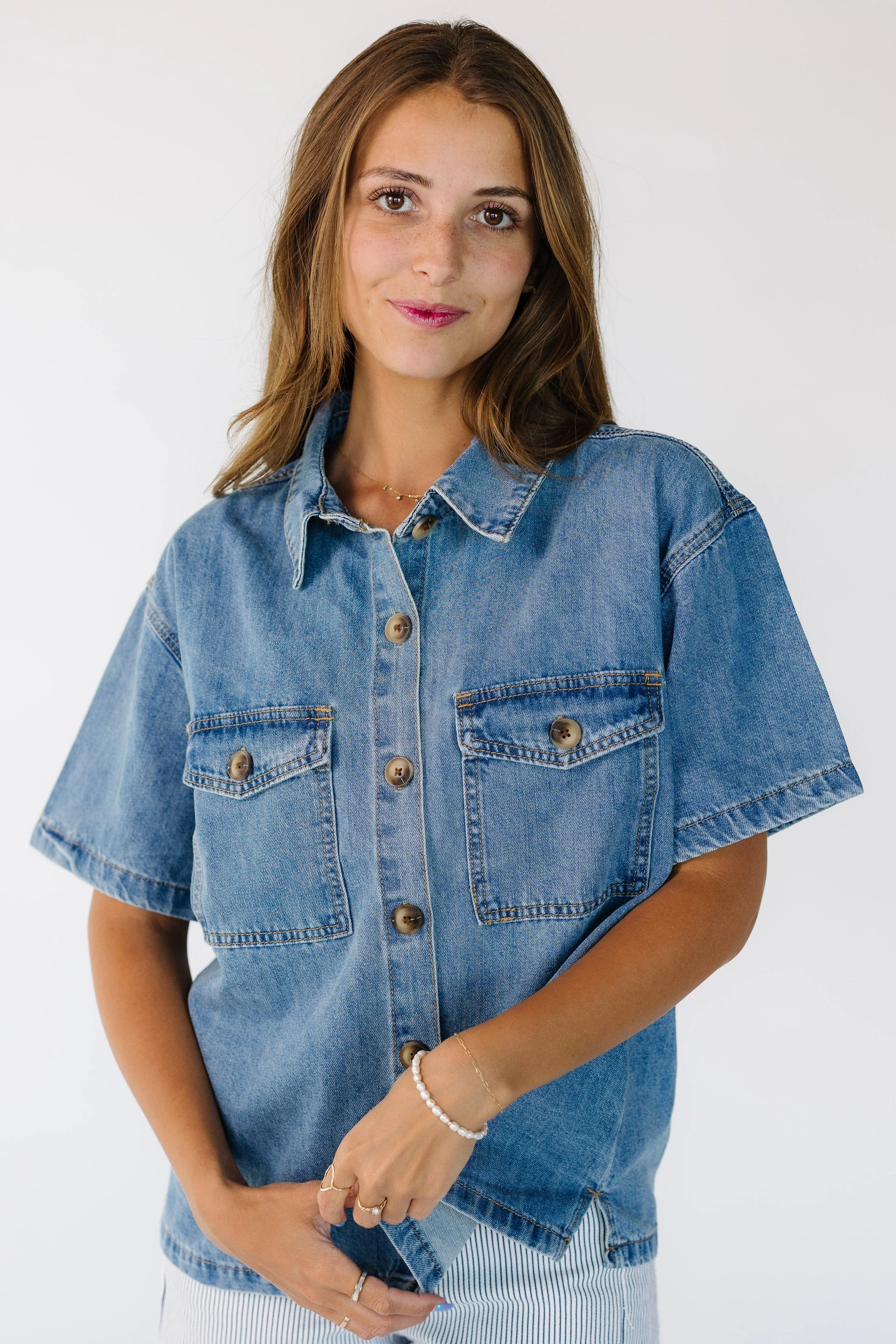 Josie Denim Blouse - Image 3