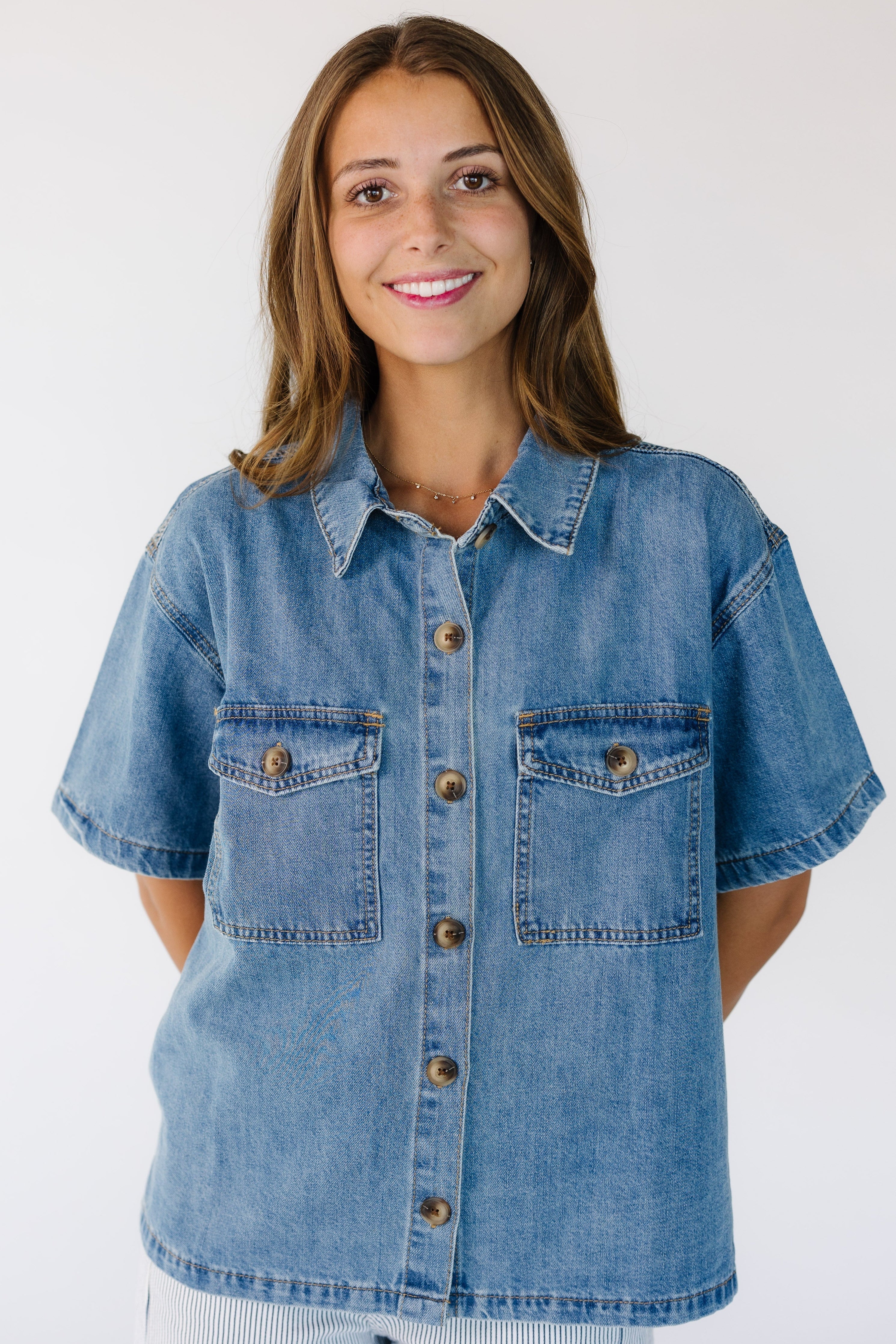 Josie Denim Blouse - Image 4