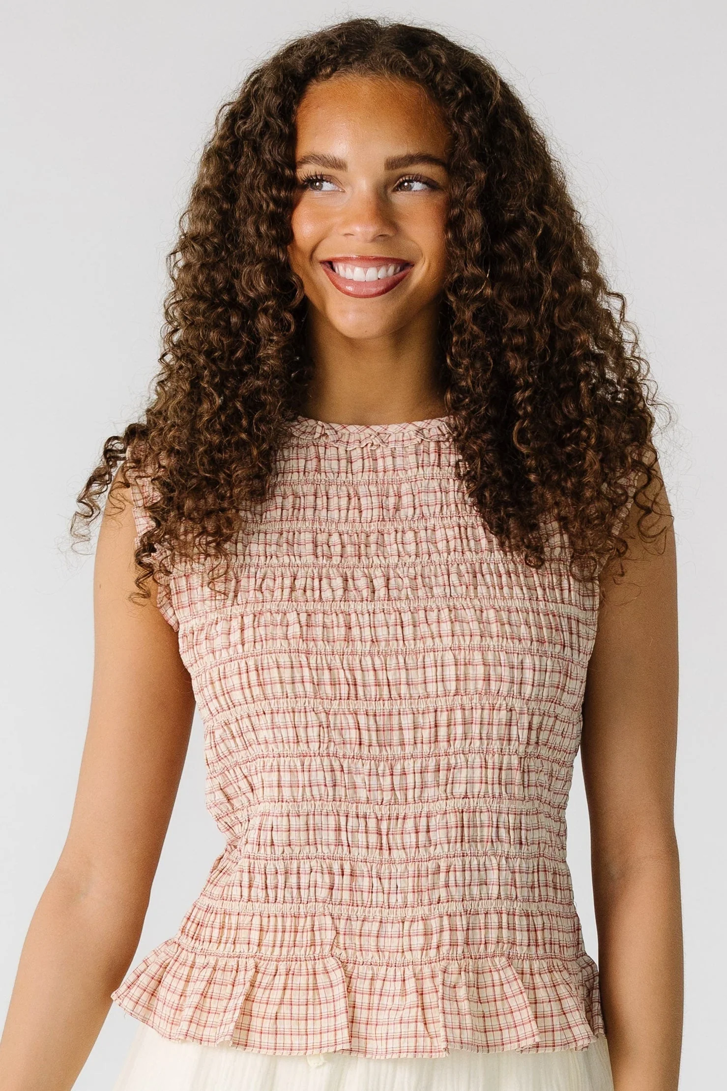 The Rhonda Smocked Sleeveless Top - Image 4