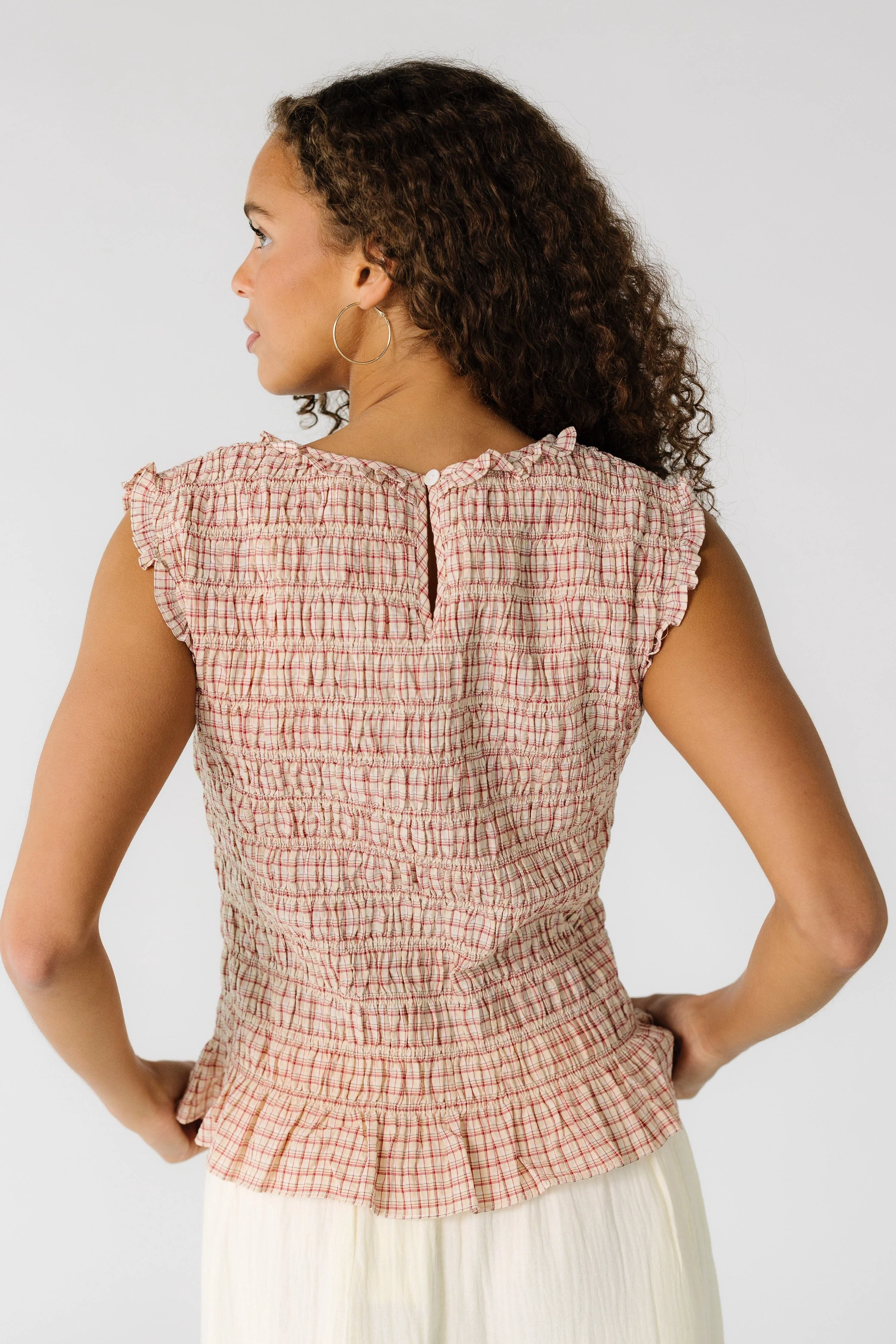 The Rhonda Smocked Sleeveless Top - Image 5