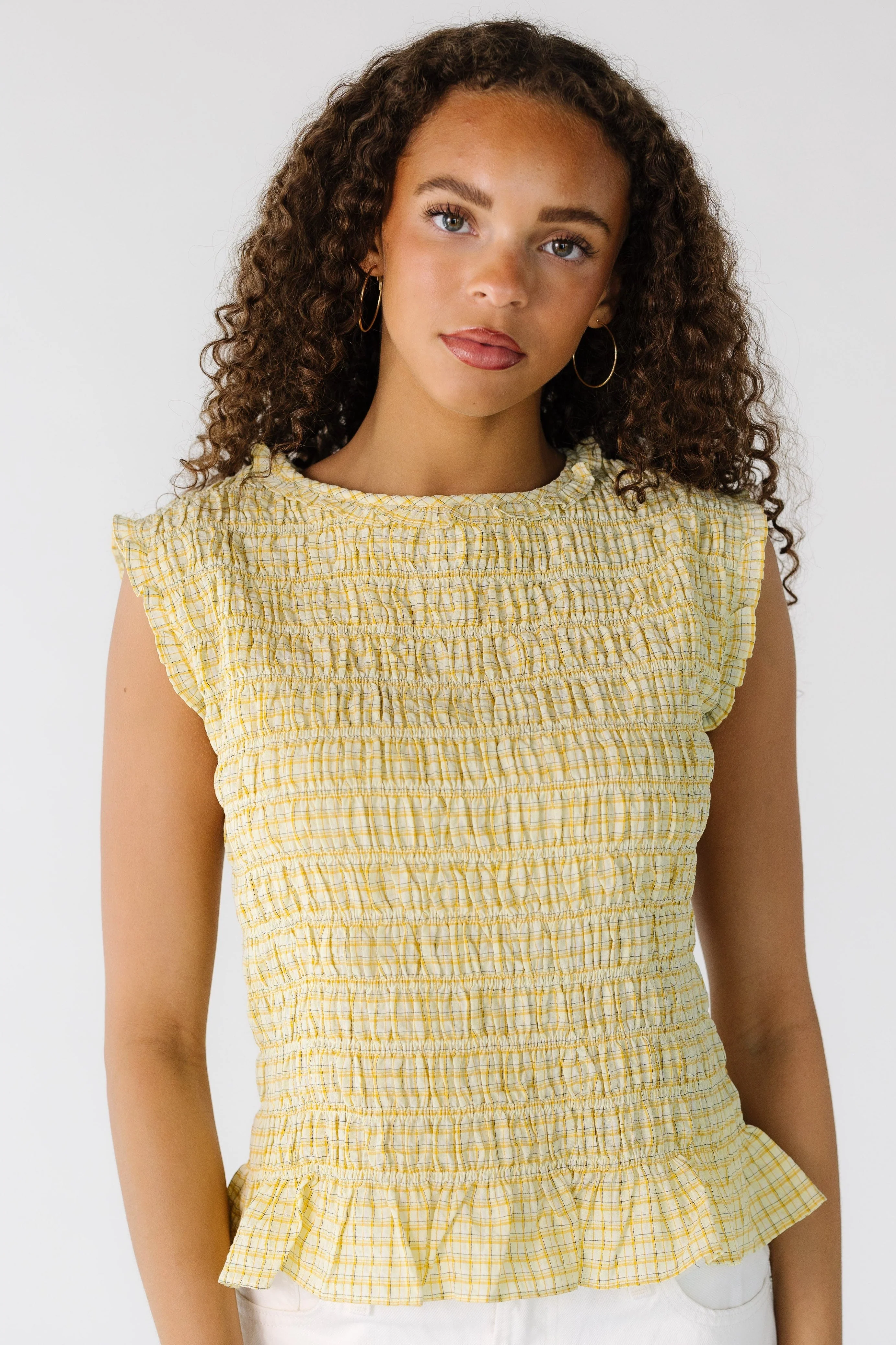 The Rhonda Smocked Sleeveless Top - Image 6