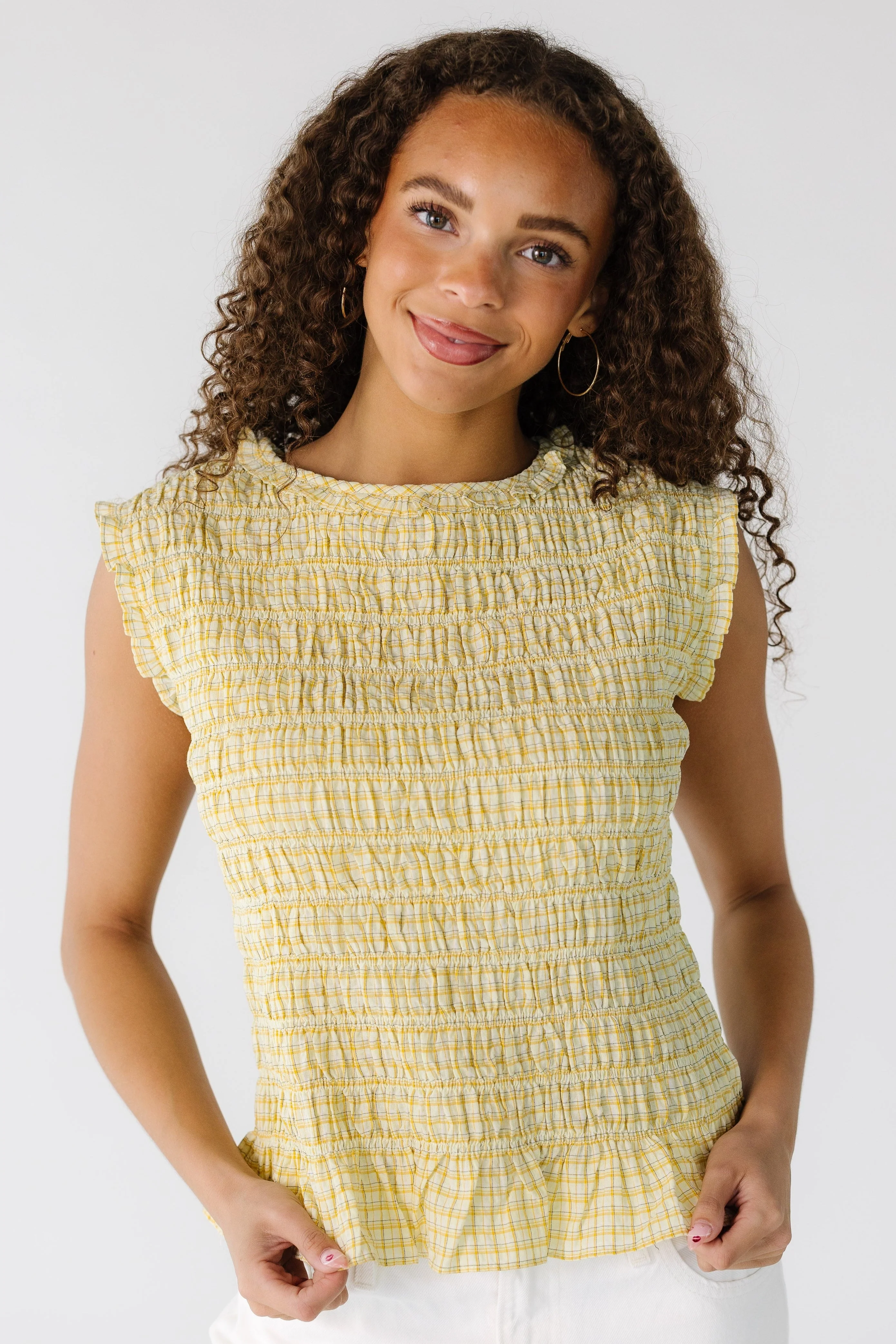 The Rhonda Smocked Sleeveless Top - Image 7