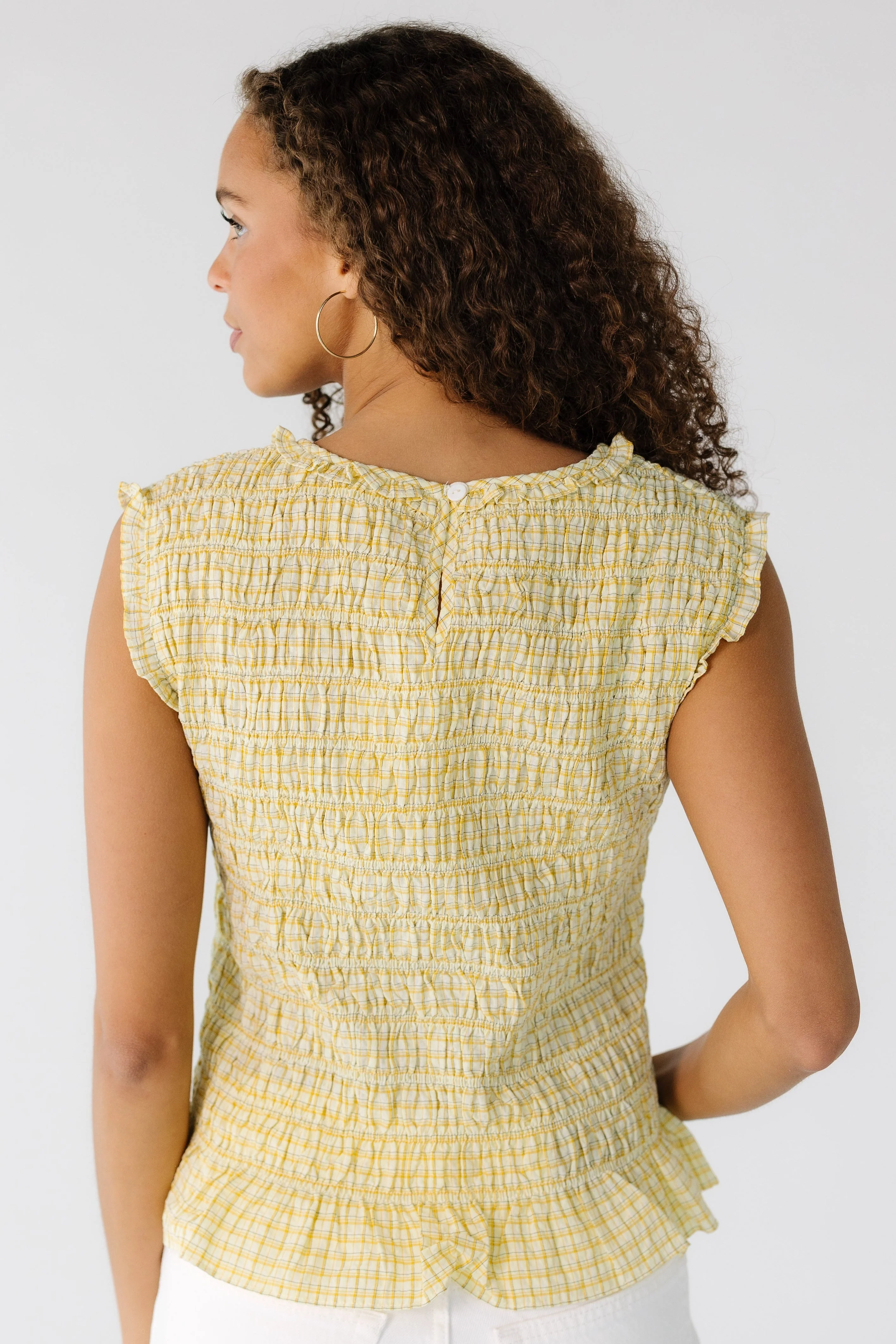 The Rhonda Smocked Sleeveless Top - Image 8