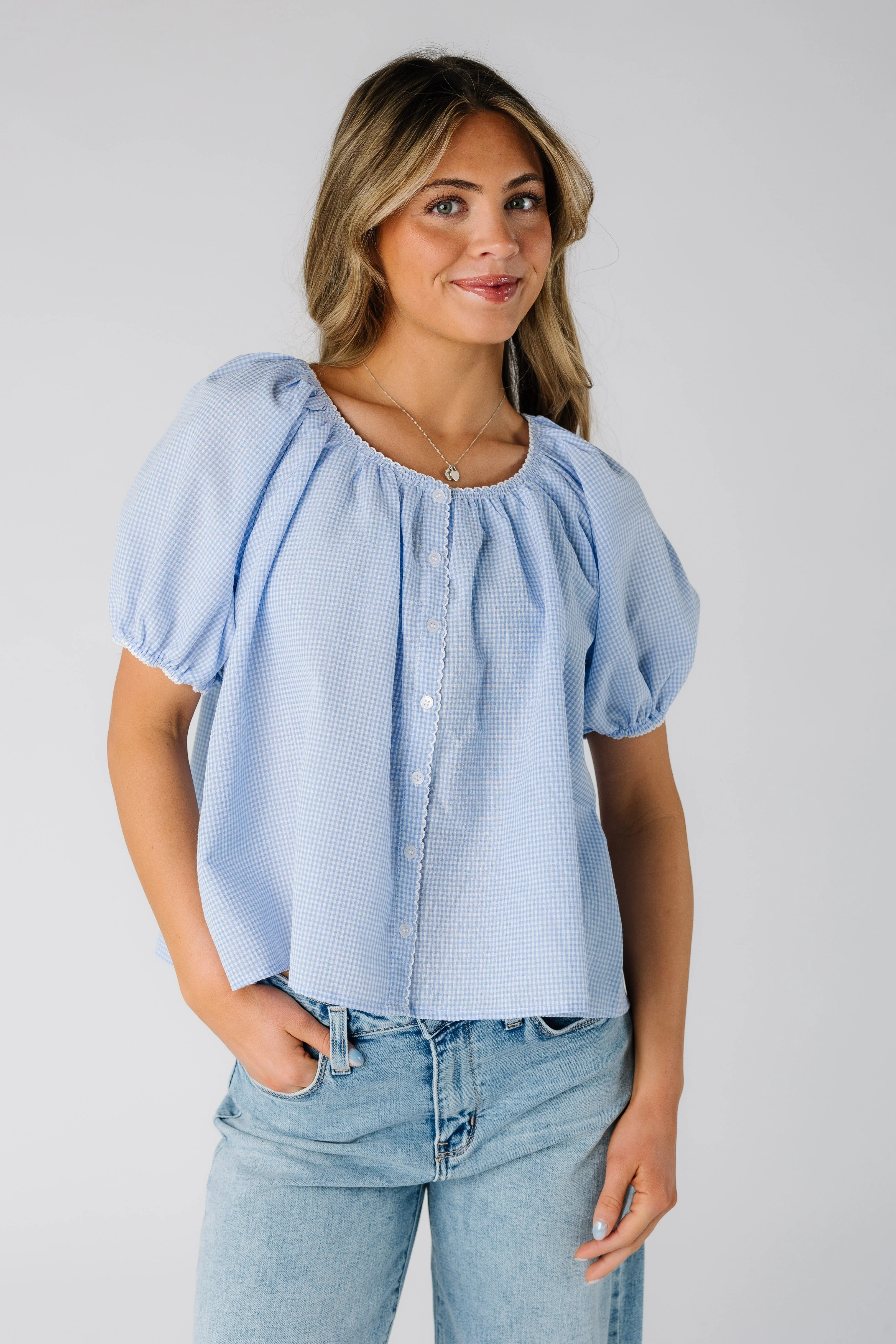 The Scallop Gingham Top - Image 3